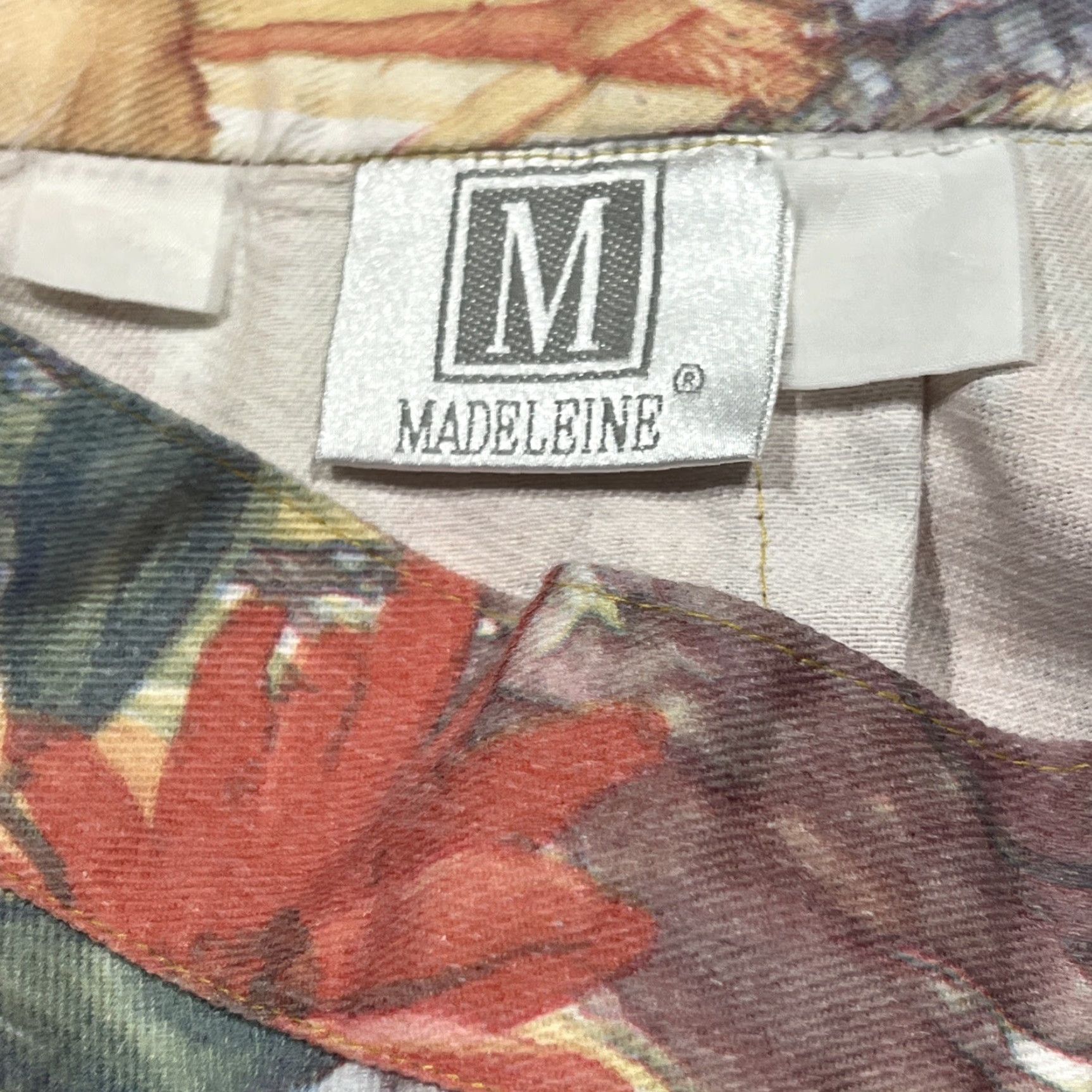 Vintage VINTAGE Madeleine Skirt Short Floral Cotton Size 8/10 Belt Loops Side Zip Women Official Streetwear? Size 30" / US 8 / IT 44 - 5 Thumbnail