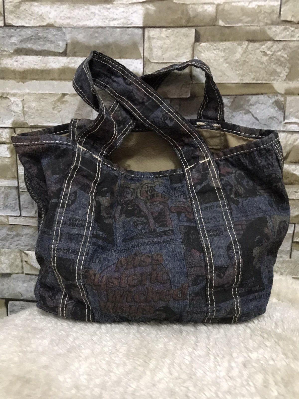 Hysteric Glamour RARE Vintage Hysteric Glamour denim Mini Tote Bag Size ONE SIZE - 10 Thumbnail
