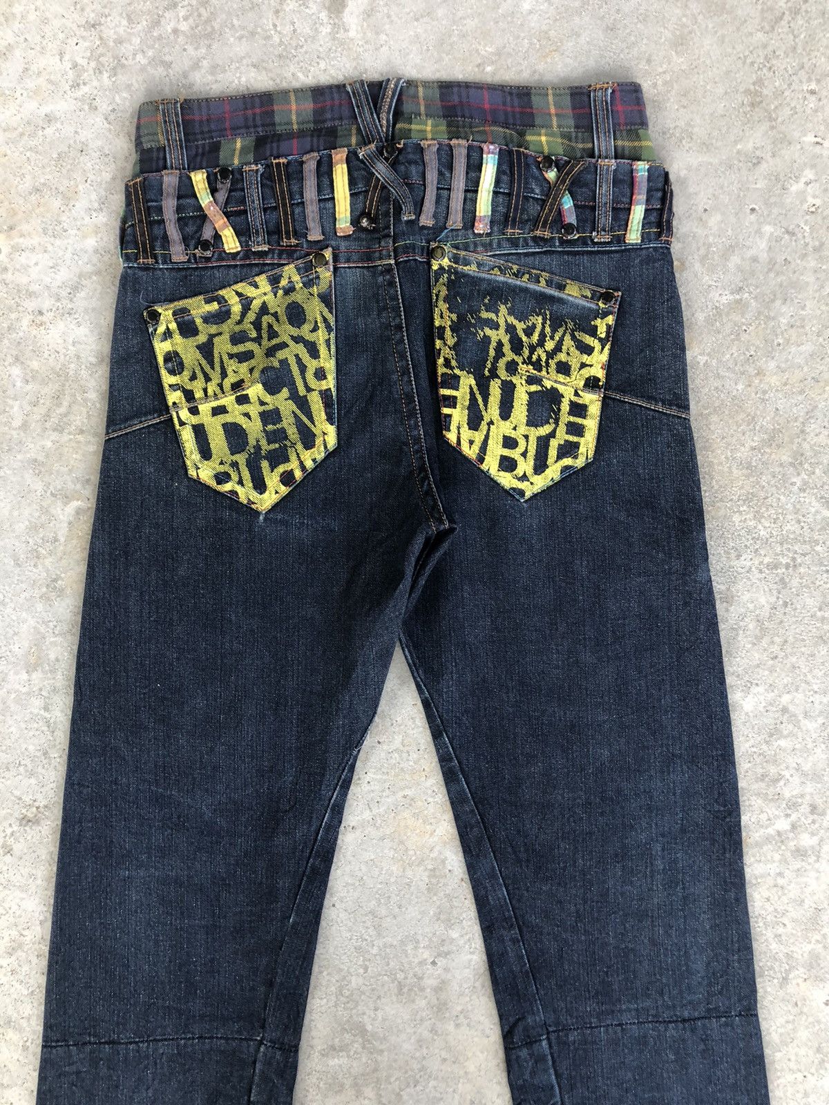 Hysteric Glamour Japanese Plsntiful Double Waist Distressed Jeans Size US 31 - 9 Thumbnail