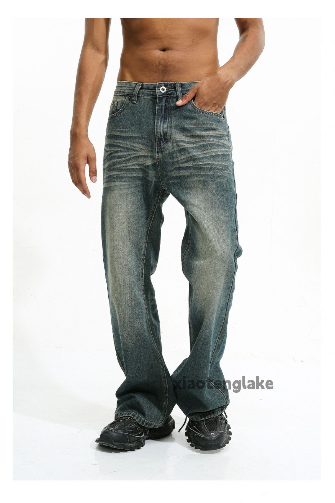 Jean × Vintage washed faded cleanfit yuppie y2k bootcut flared jeans Size US 32 / EU 48 - 2 Thumbnail