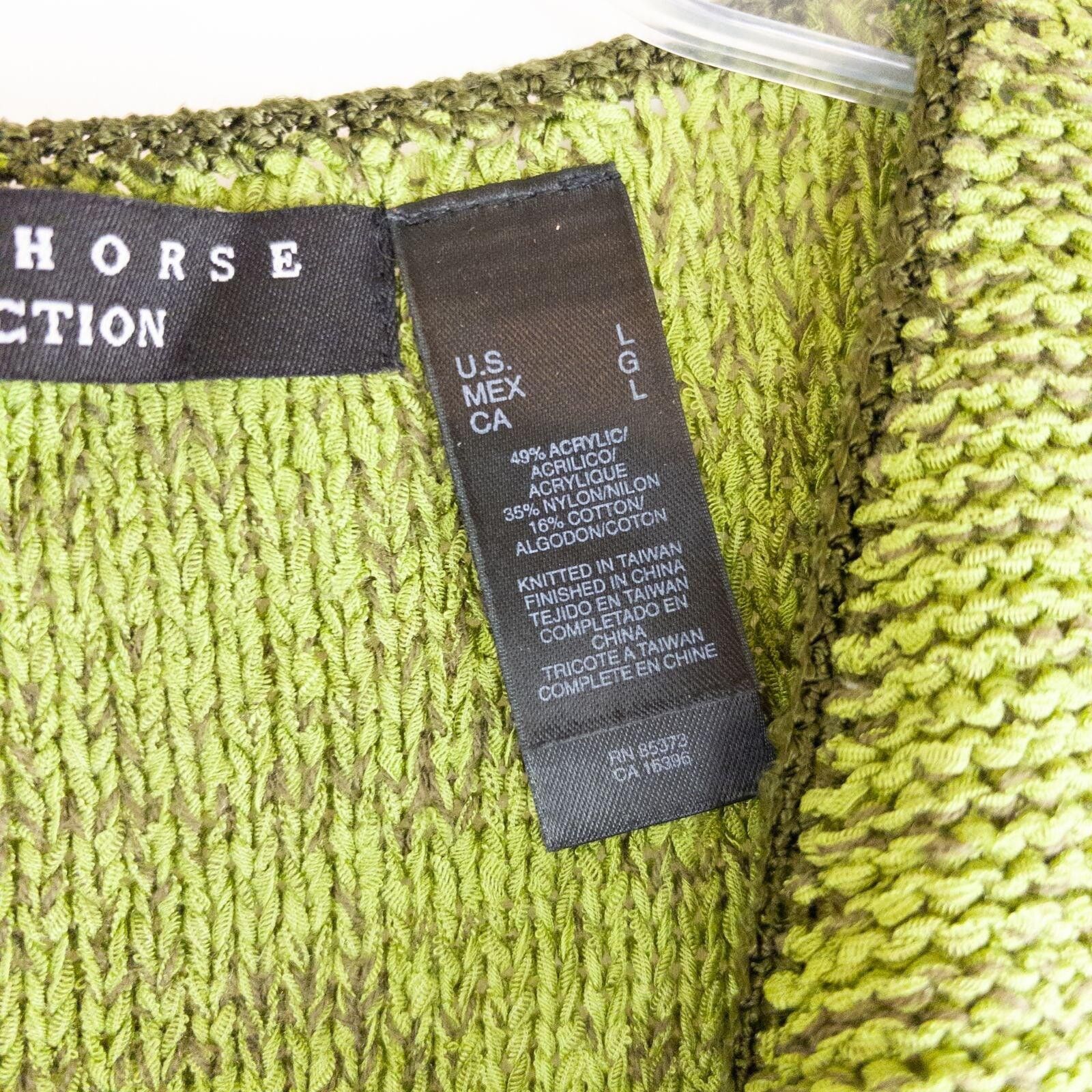 Other Crazy Horse Vintage Green Solid Sweater Vest Womens Large Size L / US 10 / IT 46 - 9 Thumbnail