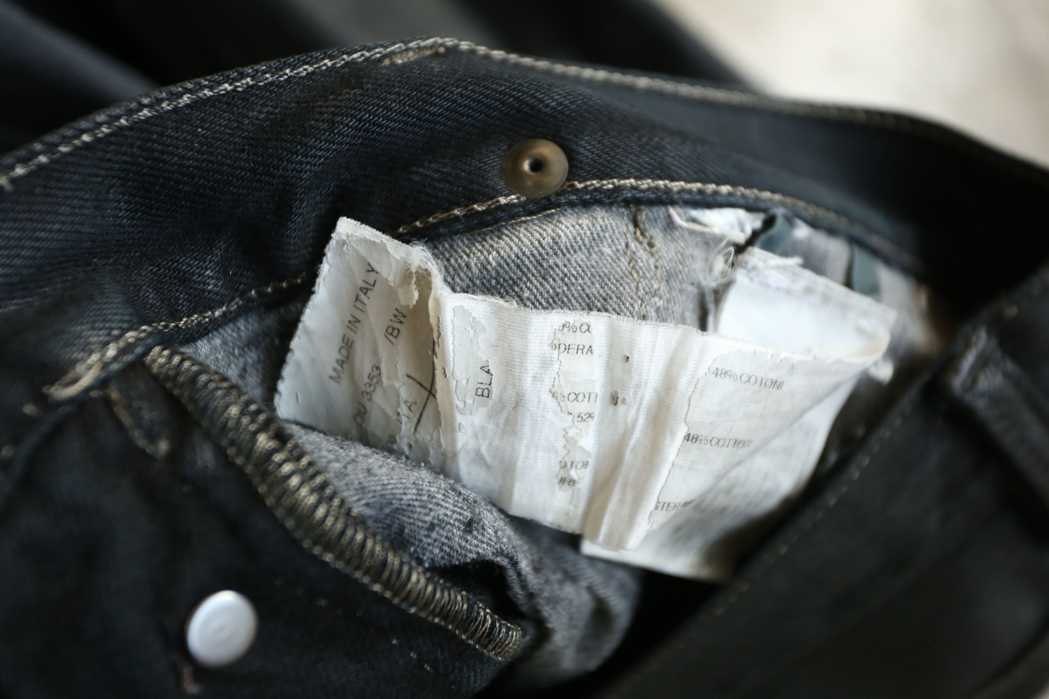 Rick Owens Drkshdw RO DRKSHDW - Detroit Cut Deconstructed Waxed Denim Jean Size US 30 / EU 46 - 8 Thumbnail