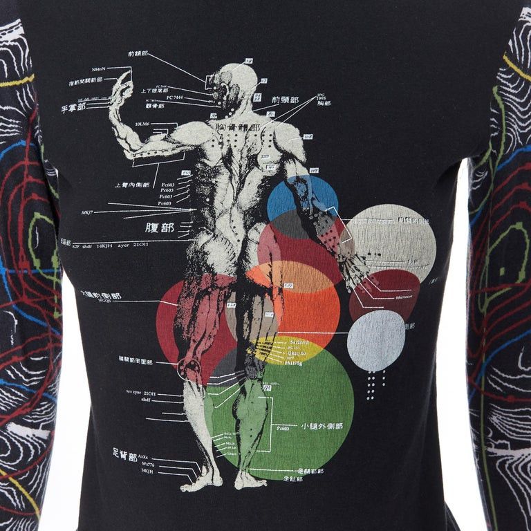 Jean Paul Gaultier JEAN PAUL GAULTIER Human Body Skeleton Anatomy Top Size S / US 4 / IT 40 - 2 Thumbnail