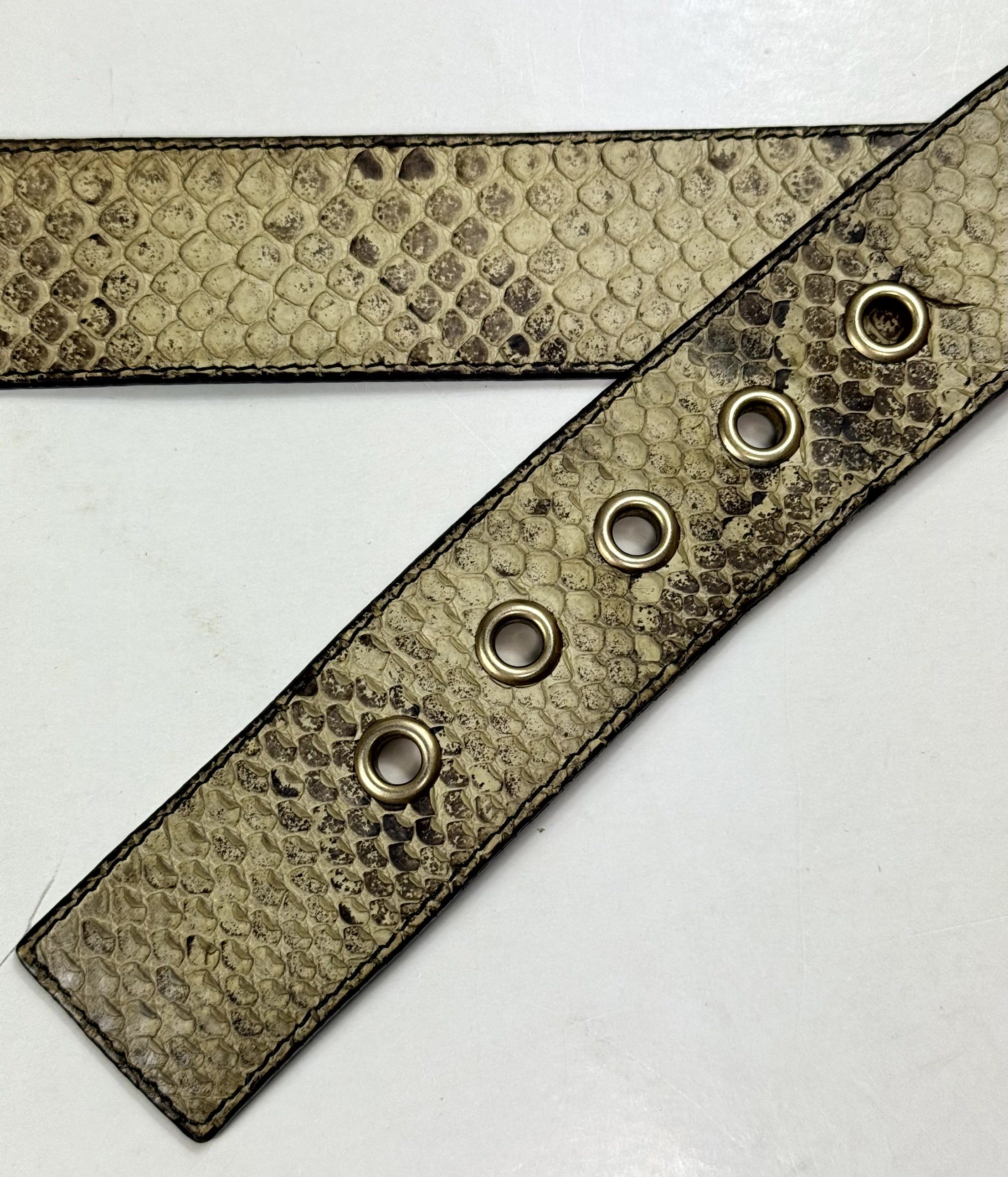 Prada Prada Python Snakeskin Studded Y2K Rockstar Belt Size 90/36 Size ONE SIZE - 10 Thumbnail