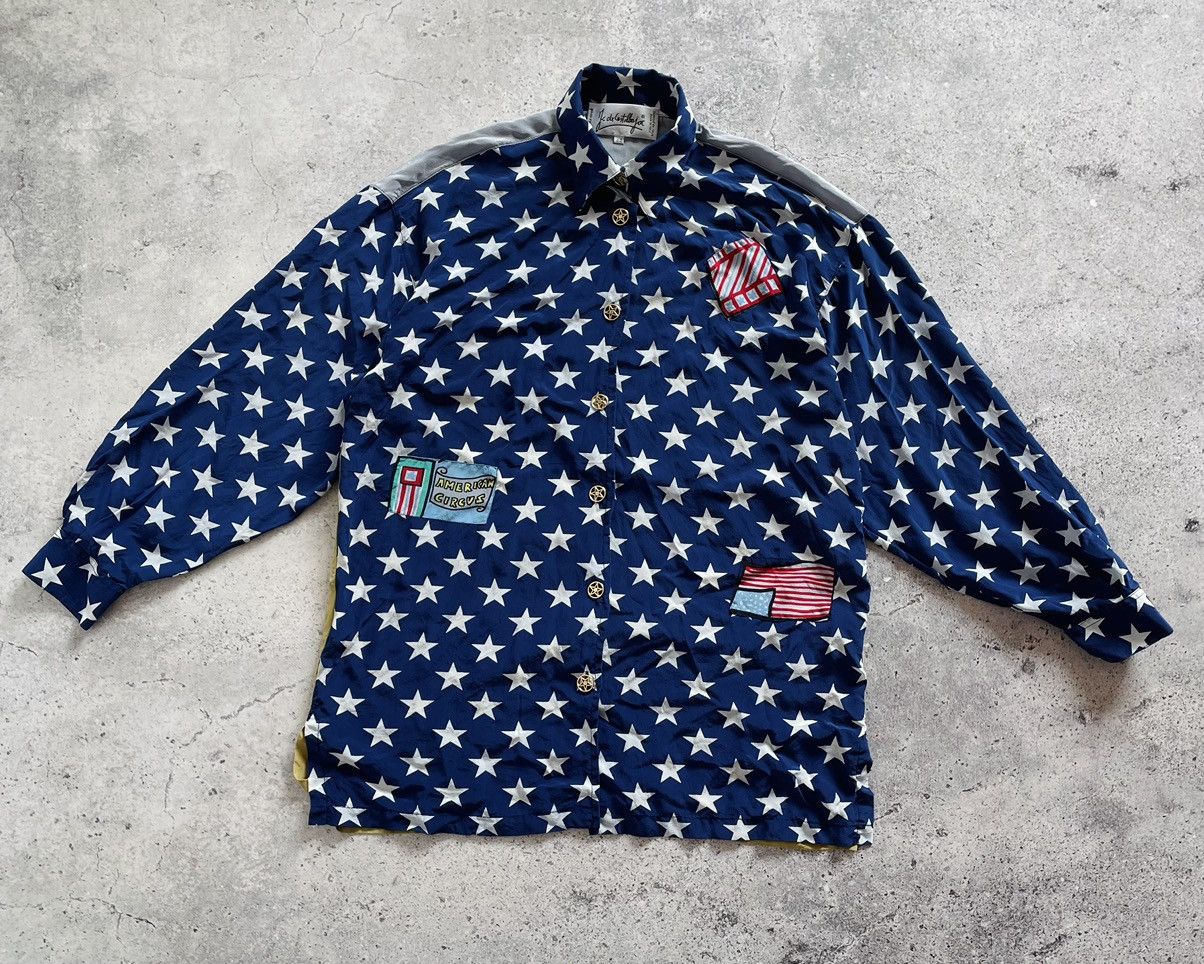 image of Art x Jean Charles De Castelbajac Vintage Jc De Castelbajac American Circus Silk Blouse Shirt, Wome