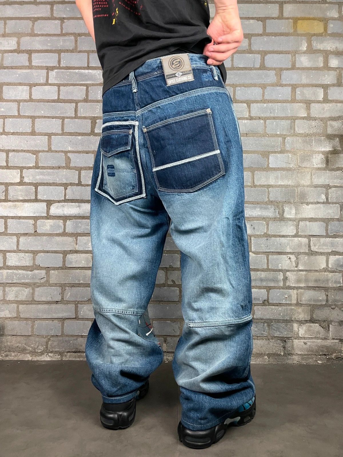 Southpole Y2K SouthPole style painted super baggy jeans Size US 33 - 3 Thumbnail