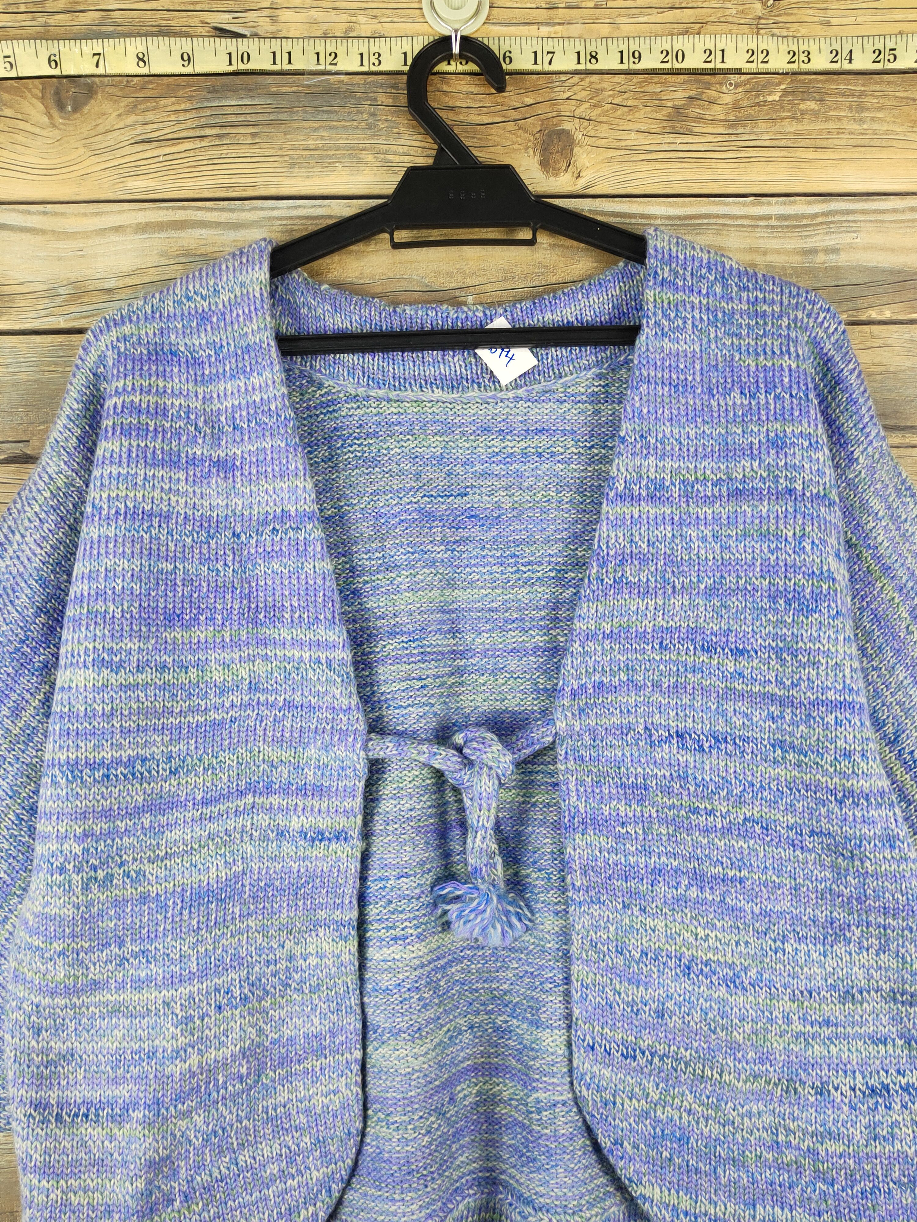 Homespun Knitwear × Japanese Brand Japan vintage kimono Purple Knitwear Cardigan #W1674 Size S / US 4 / IT 40 - 2 Thumbnail