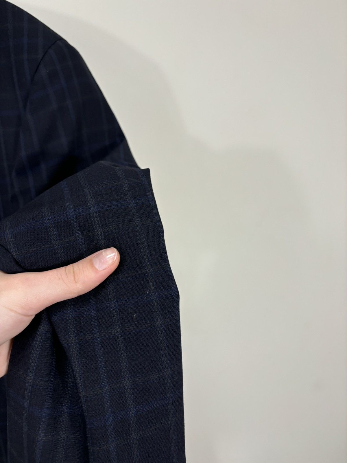 Aquascutum Aquascutum Men’s Windowpane Fine Worsted Wool Blazer Jacket Size 44R - 12 Thumbnail