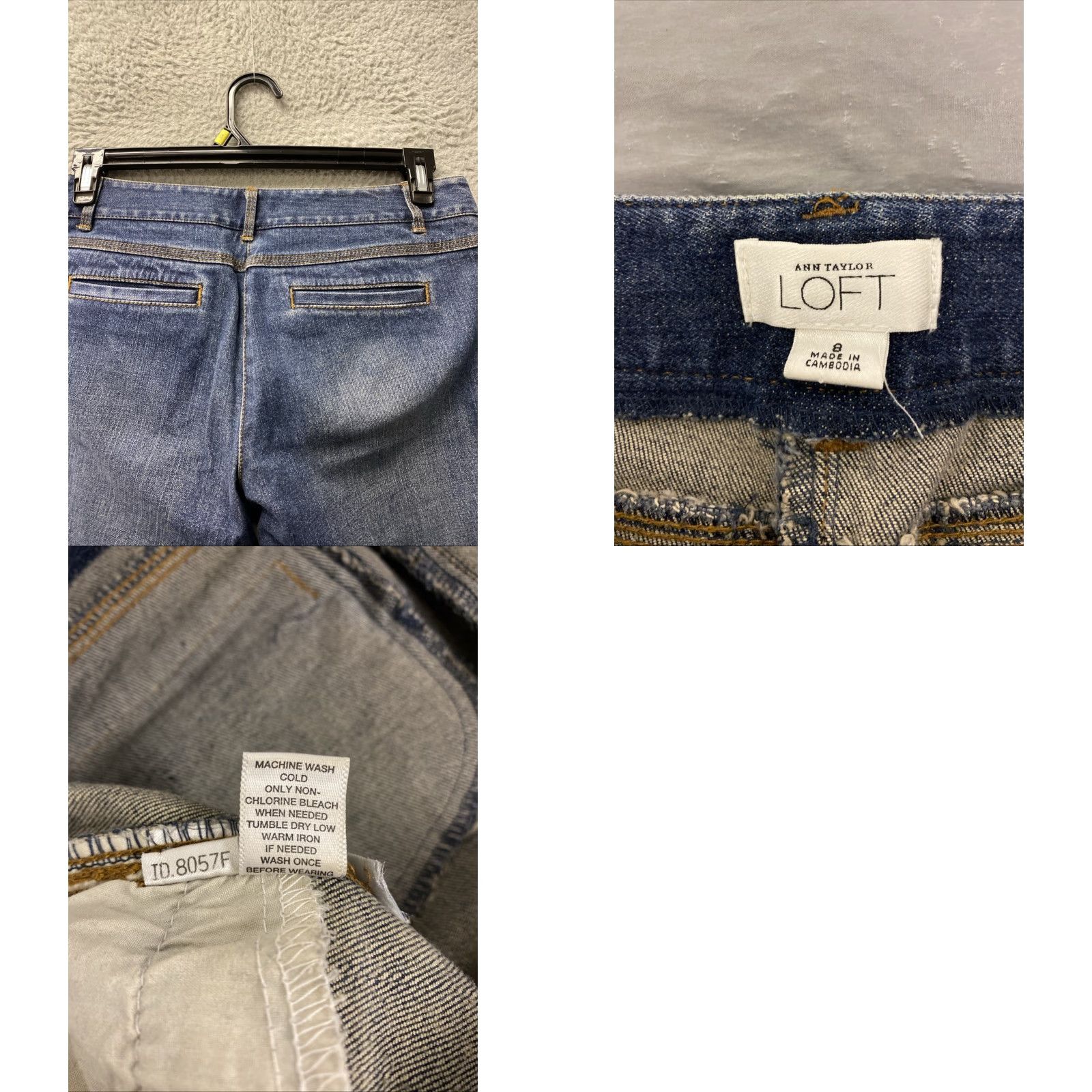 Loft LOFT Women's Wide Leg Jeans 32x24 Denim Jeans Size 8 Blue Capri 159-38 Size 32" / US 10 / IT 46 - 8 Thumbnail