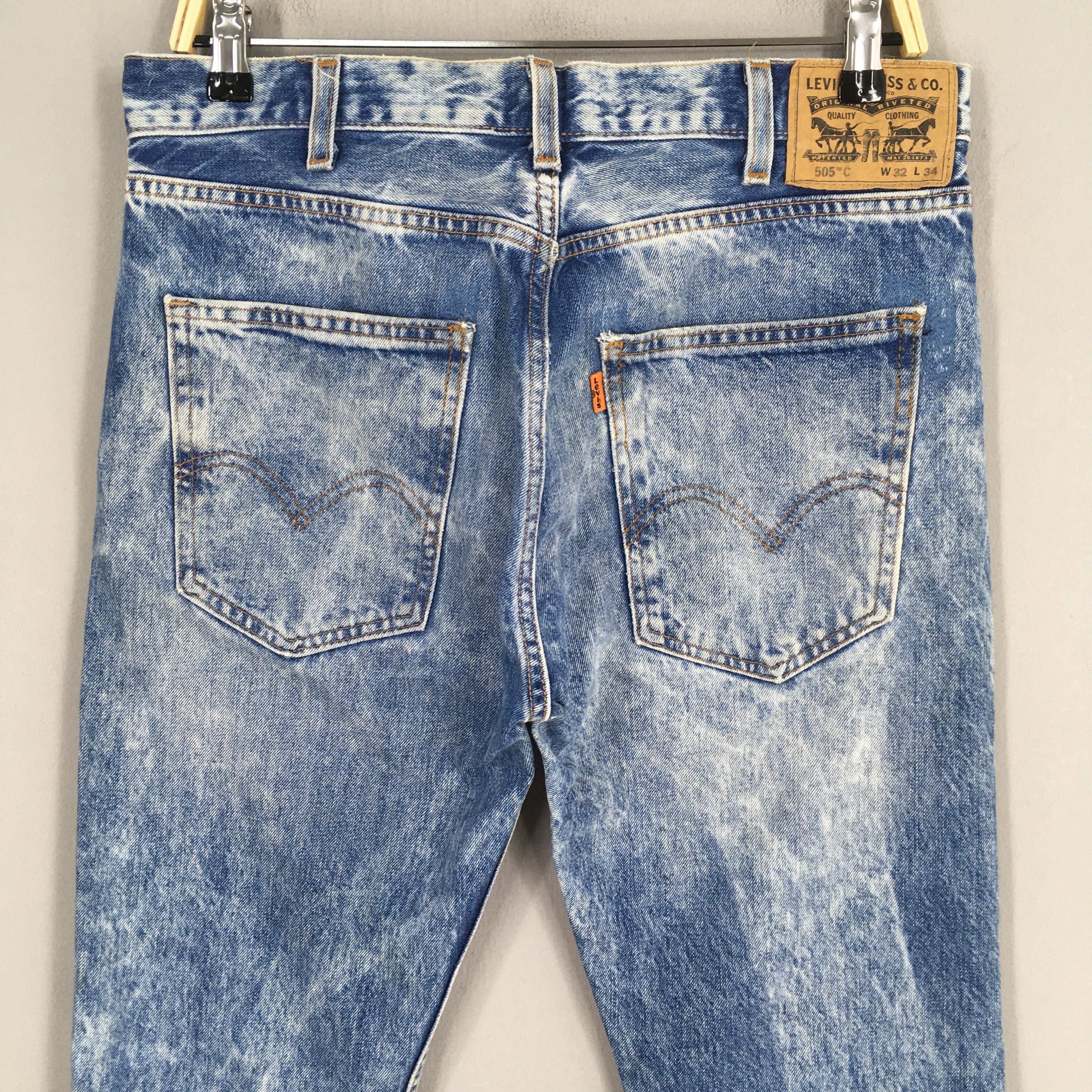 Levi's Size 31x31.5 Vintage Y2K Levi's 505 Faded Blue Jeans S1006 Size US 31 - 9 Thumbnail
