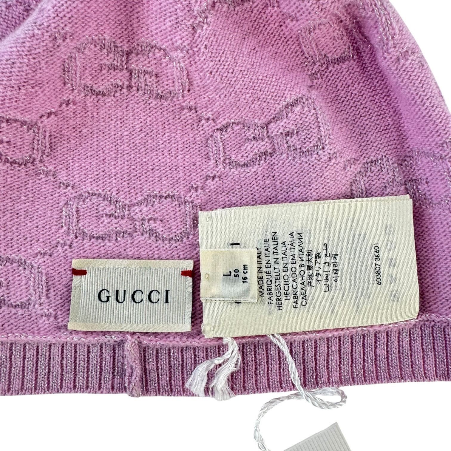 Gucci Gucci Monogram Pink Kid’s Beanie Size ONE SIZE - 5 Thumbnail