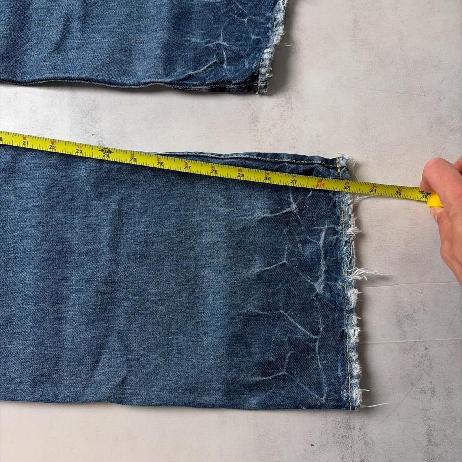 Guess Y2K Guess Patchwork Baggy Distressed Skater Denim Jeans Size US 34 / EU 50 - 7 Thumbnail