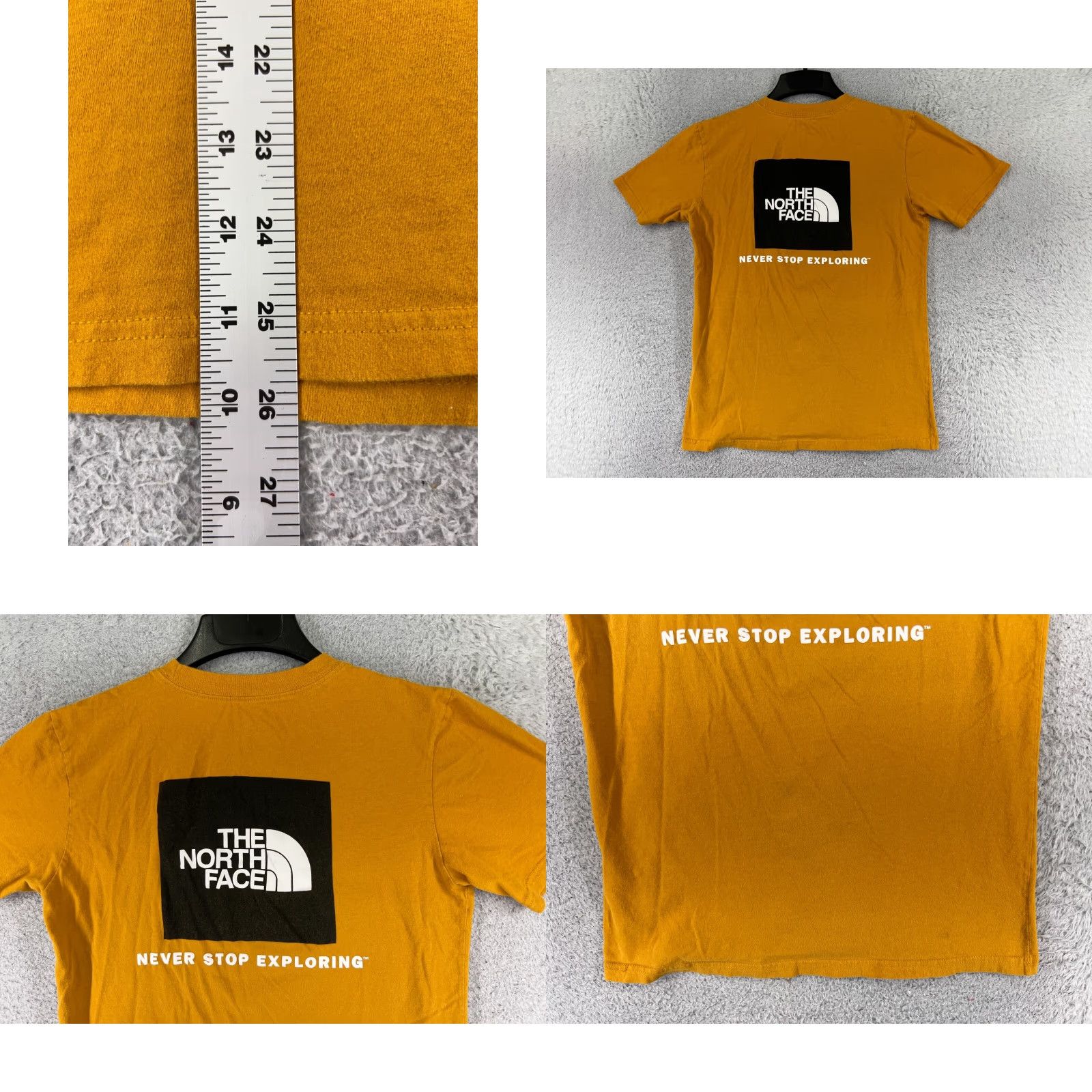 The North Face The North Face Shirt Men Small Yellow Black Short Sleeve Crew Neck 100% Cotton Logo Size US S / EU 44-46 / 1 - 9 Thumbnail