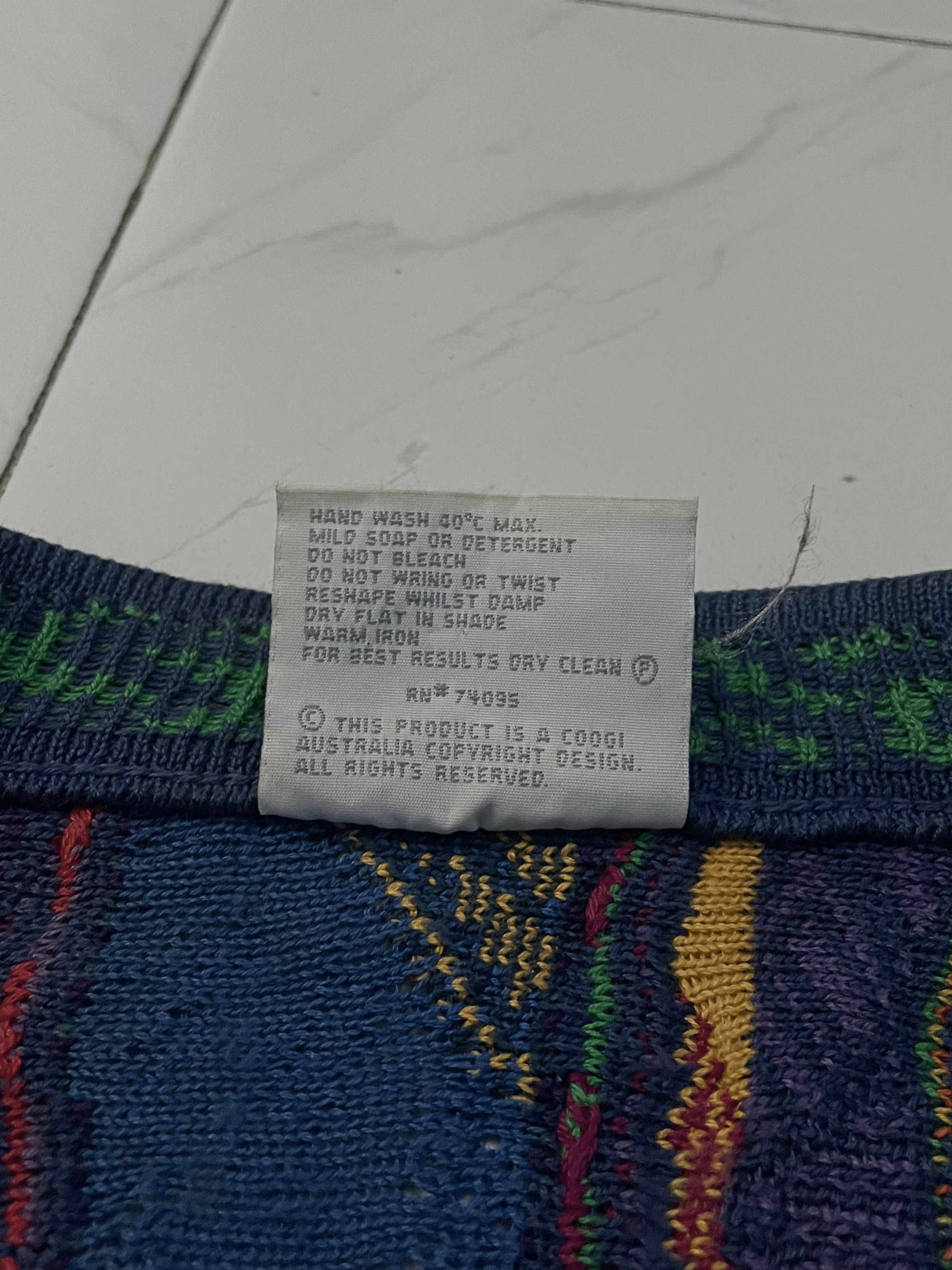 Coogi RARE Vintage 90s Coogi spongebob Multicolour cardigan Size US M / EU 48-50 / 2 - 7 Thumbnail