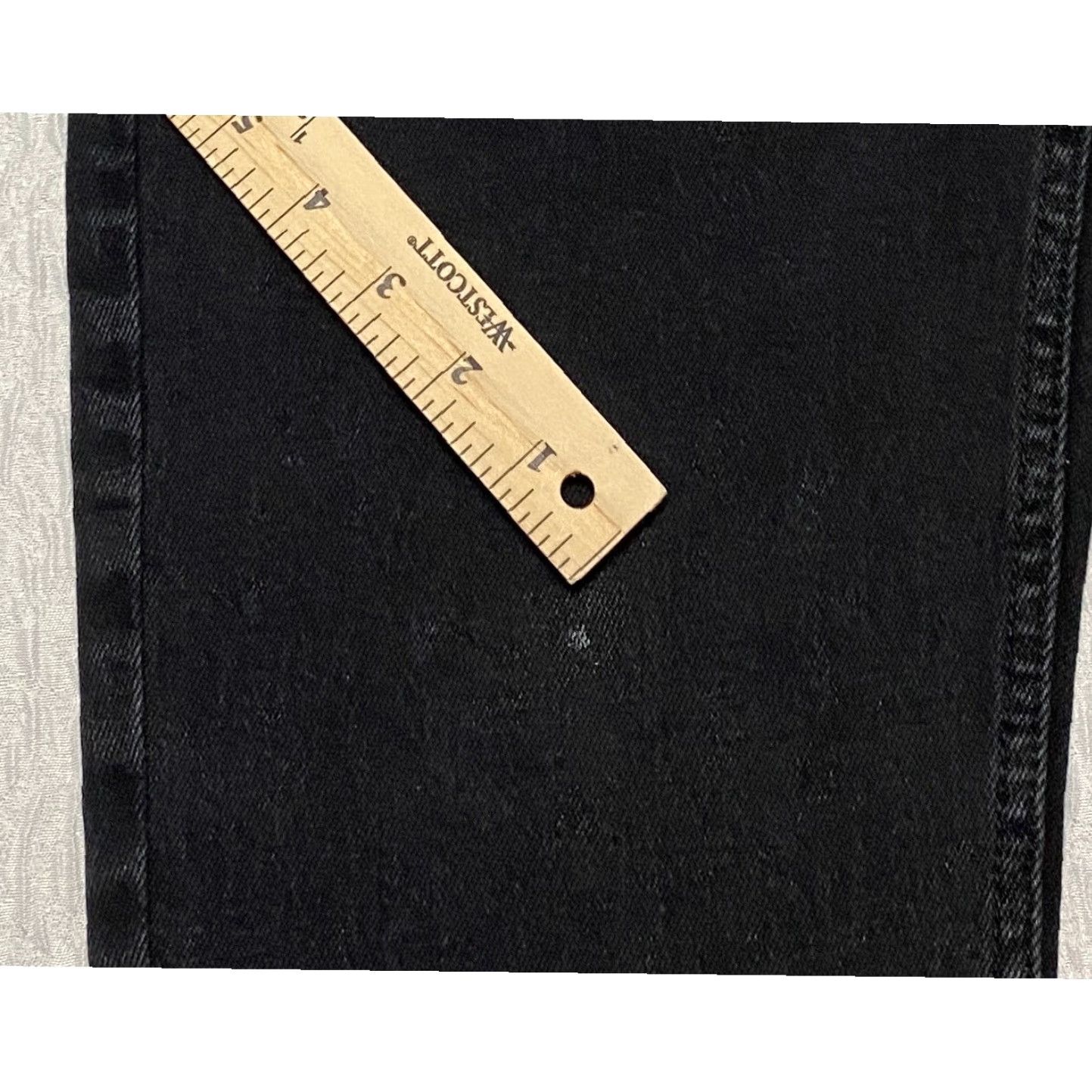 Vintage Vibrant Miu Black Wash Denim Jeans Womens High Rise Straight Leg Size 3 W25 Slim 5-Pocket Design Logo Glitter Denim Cotton Spandex Size 26" / US 2 / IT 38 - 2 Thumbnail