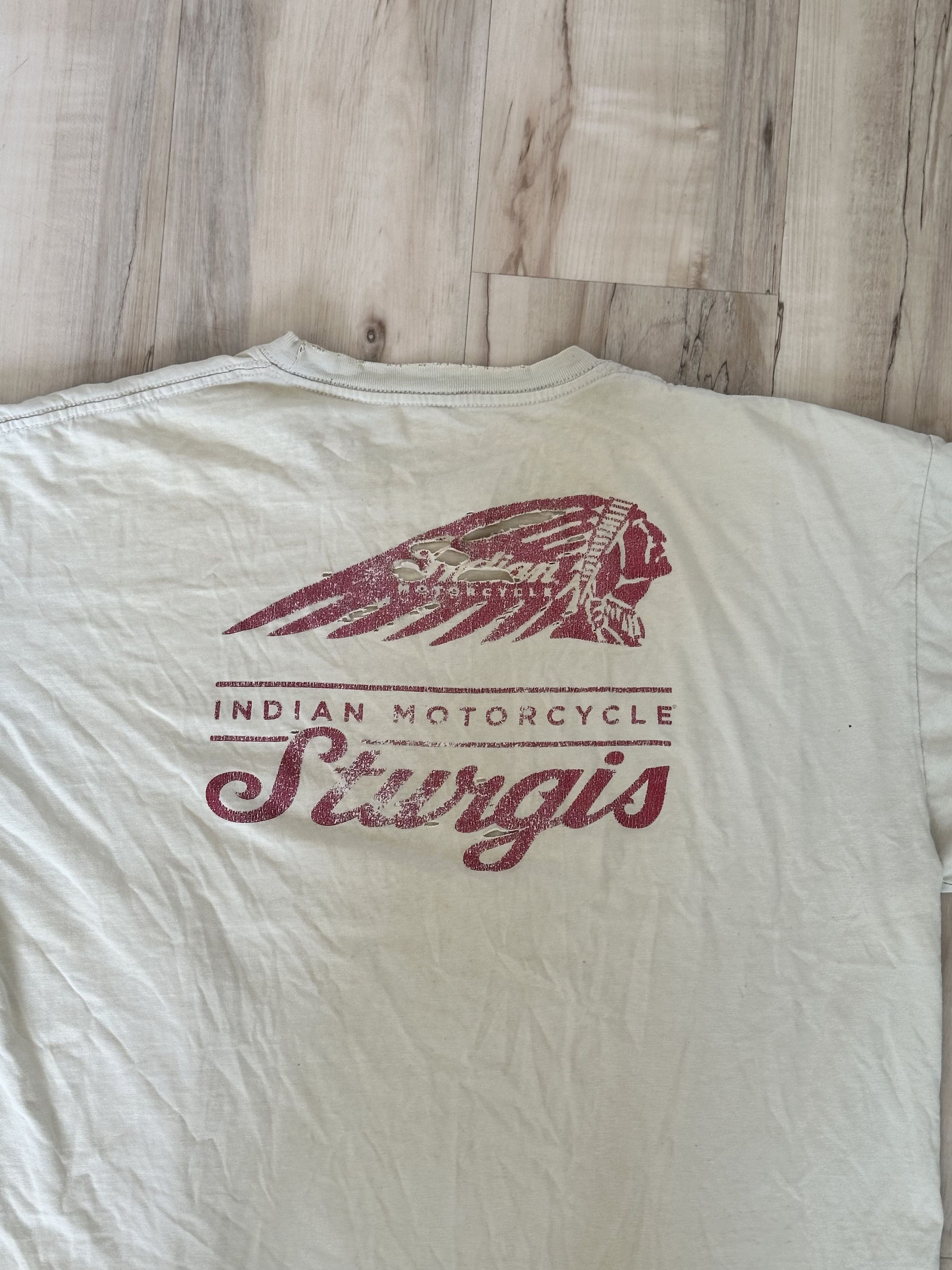 Indian Motorcycle Vintage Distressed Indian Motorcycle Sturgis T-Shirt Size XL Size US XL / EU 56 / 4 - 4 Thumbnail