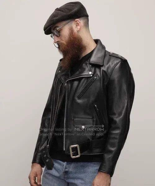 Schott Schott Japanese version of motorcycle leather jacket Size US S / EU 44-46 / 1 - 8 Thumbnail