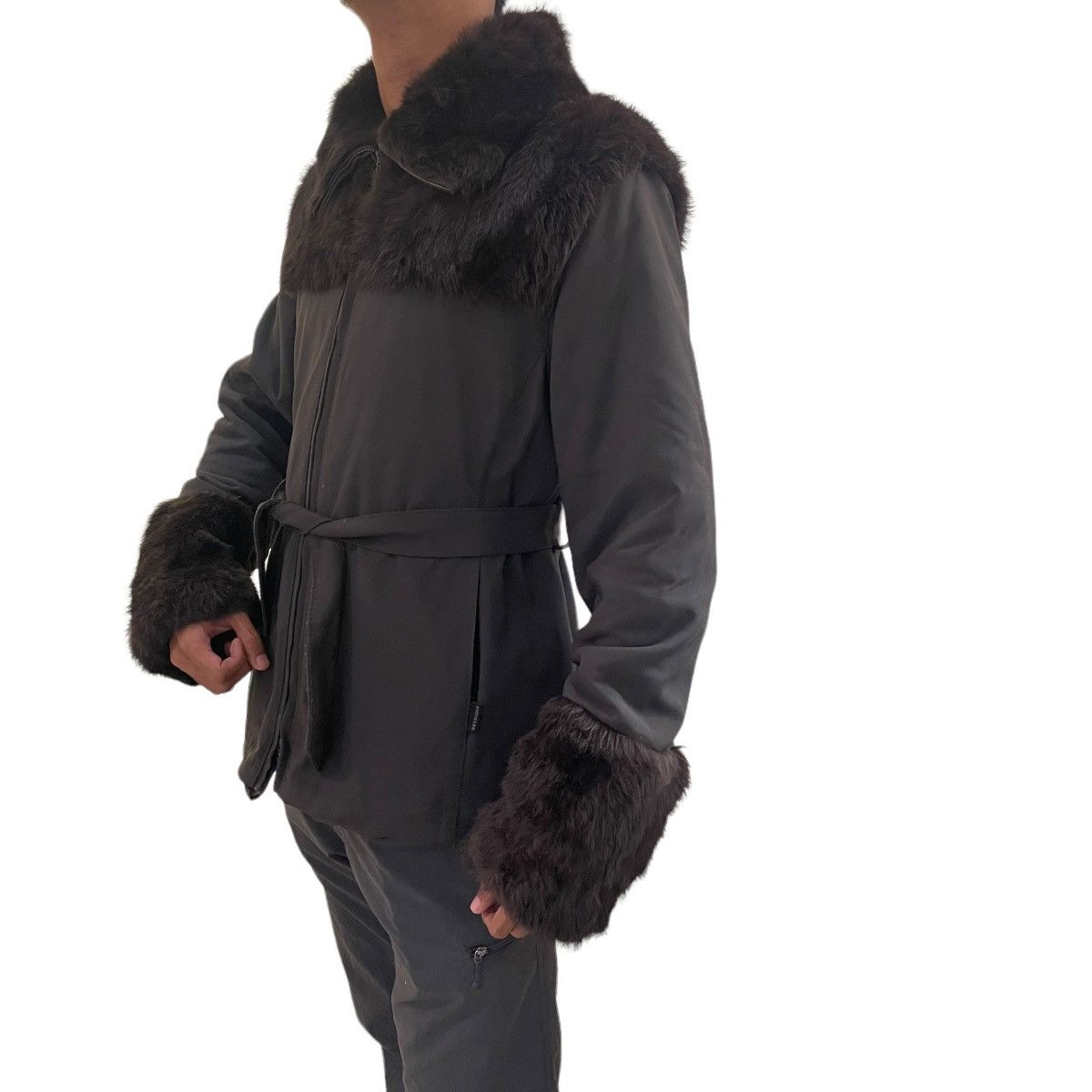 Moncler 🔥Moncler Down Faux Fur Collar Sleeve Zipper Jacket Size M / US 6-8 / IT 42-44 - 6 Thumbnail