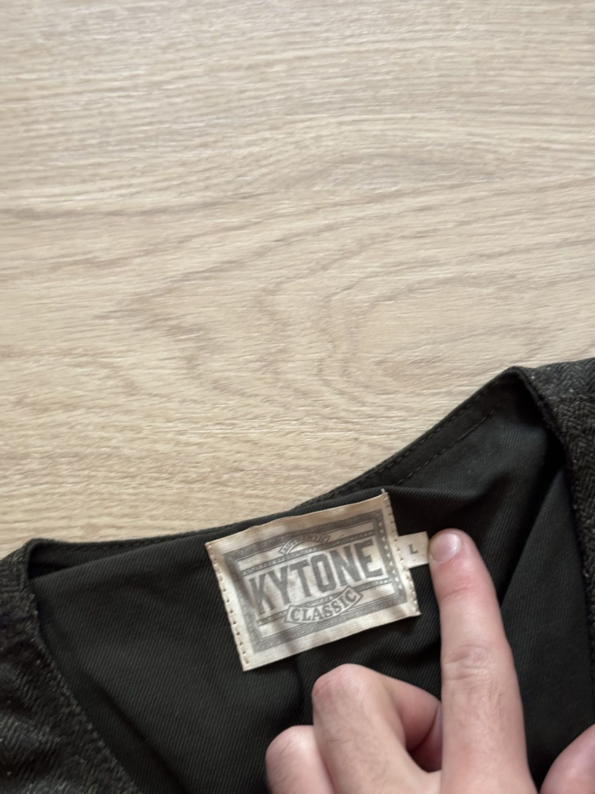 Japanese Brand Kytone Wool Western Designer Dark Olive Vest Size US L / EU 52-54 / 3 - 3 Thumbnail