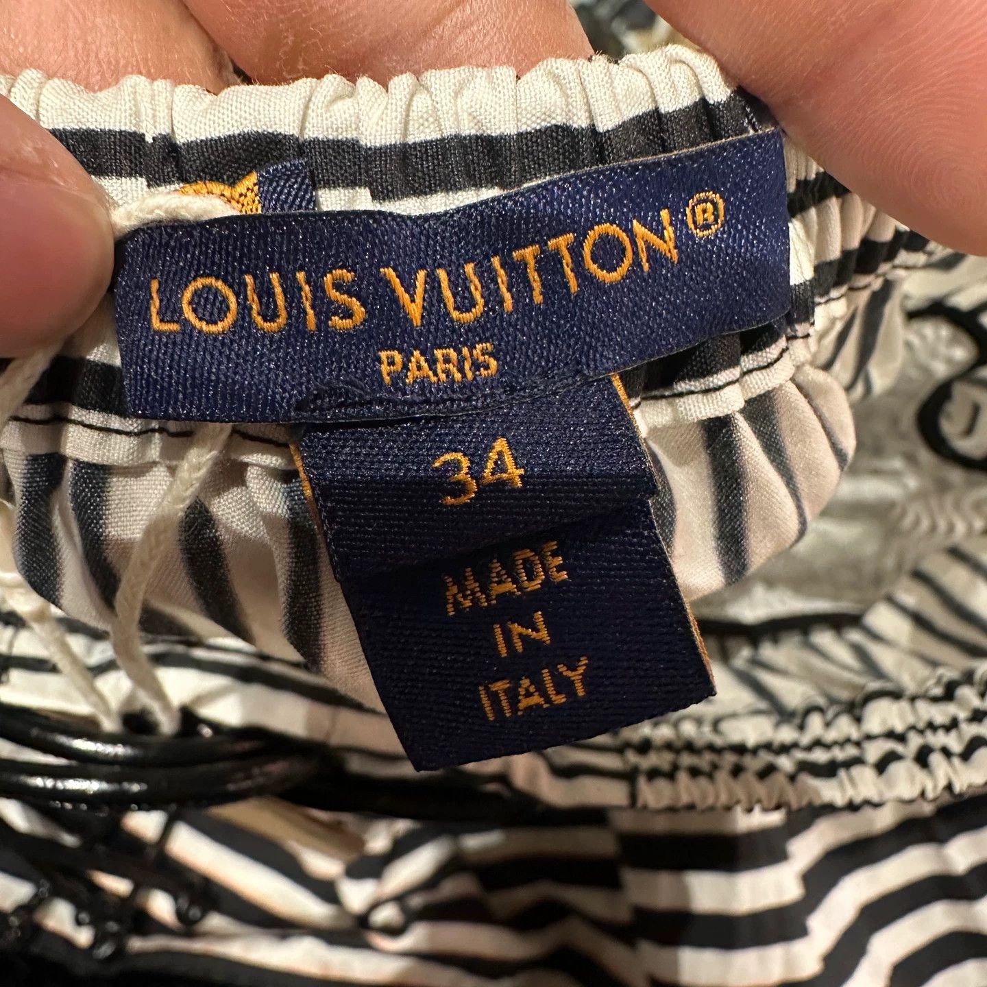 Louis Vuitton LV feb493 striped layered tie skirt 34 Size 25" / US 0 / IT 36 - 3 Thumbnail