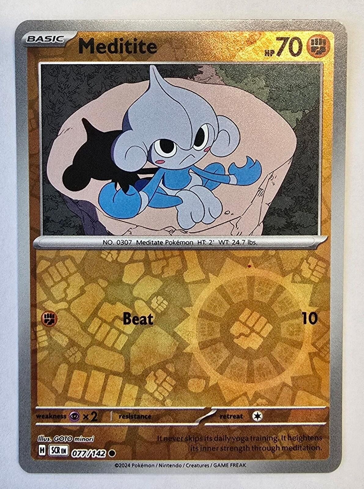 Pokemon Meditite #077/142 Size ONE SIZE - 1 Thumbnail