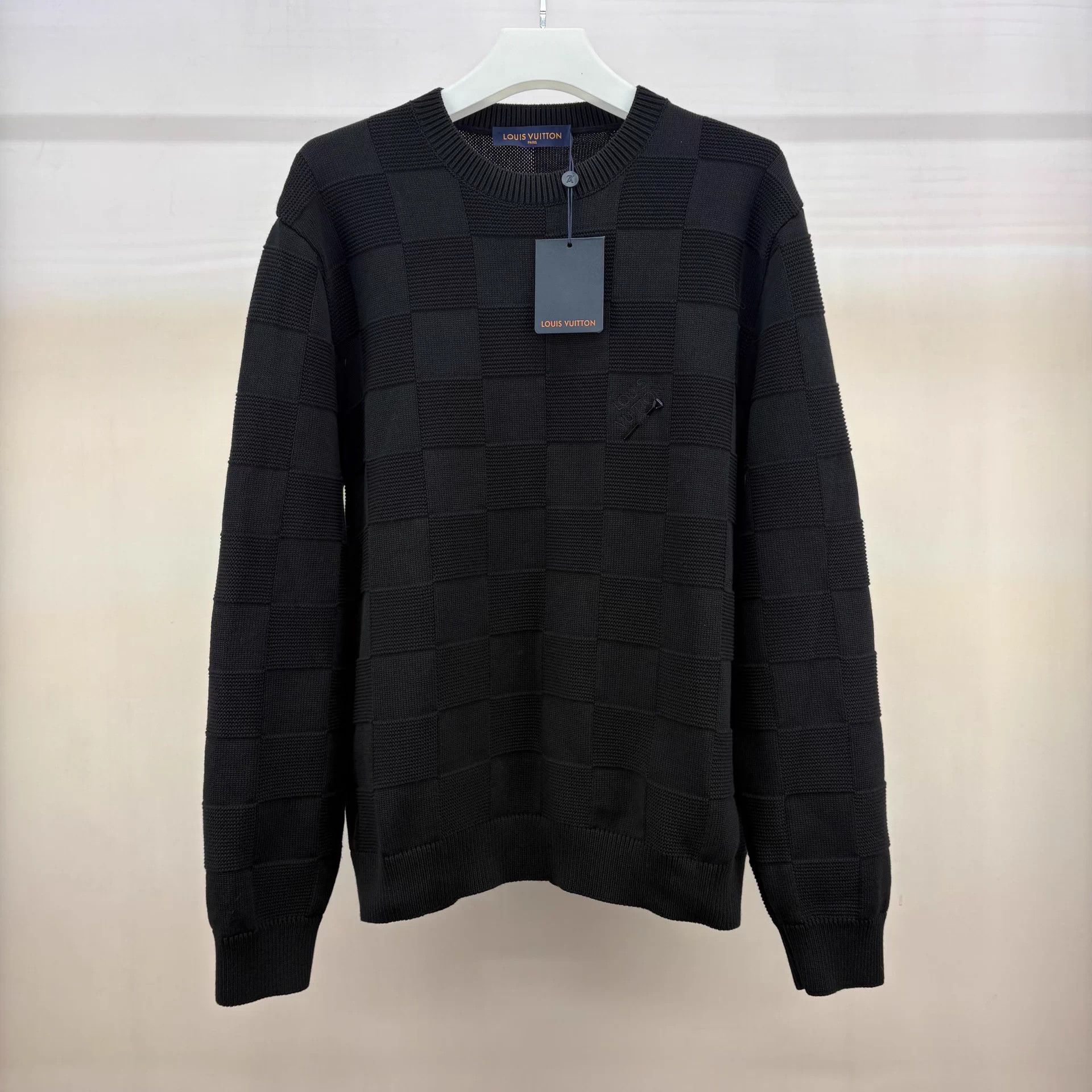 Louis Vuitton LV Damier Stitch Crew LS Knit Sweater M New Size US M / EU 48-50 / 2 - 1 Thumbnail