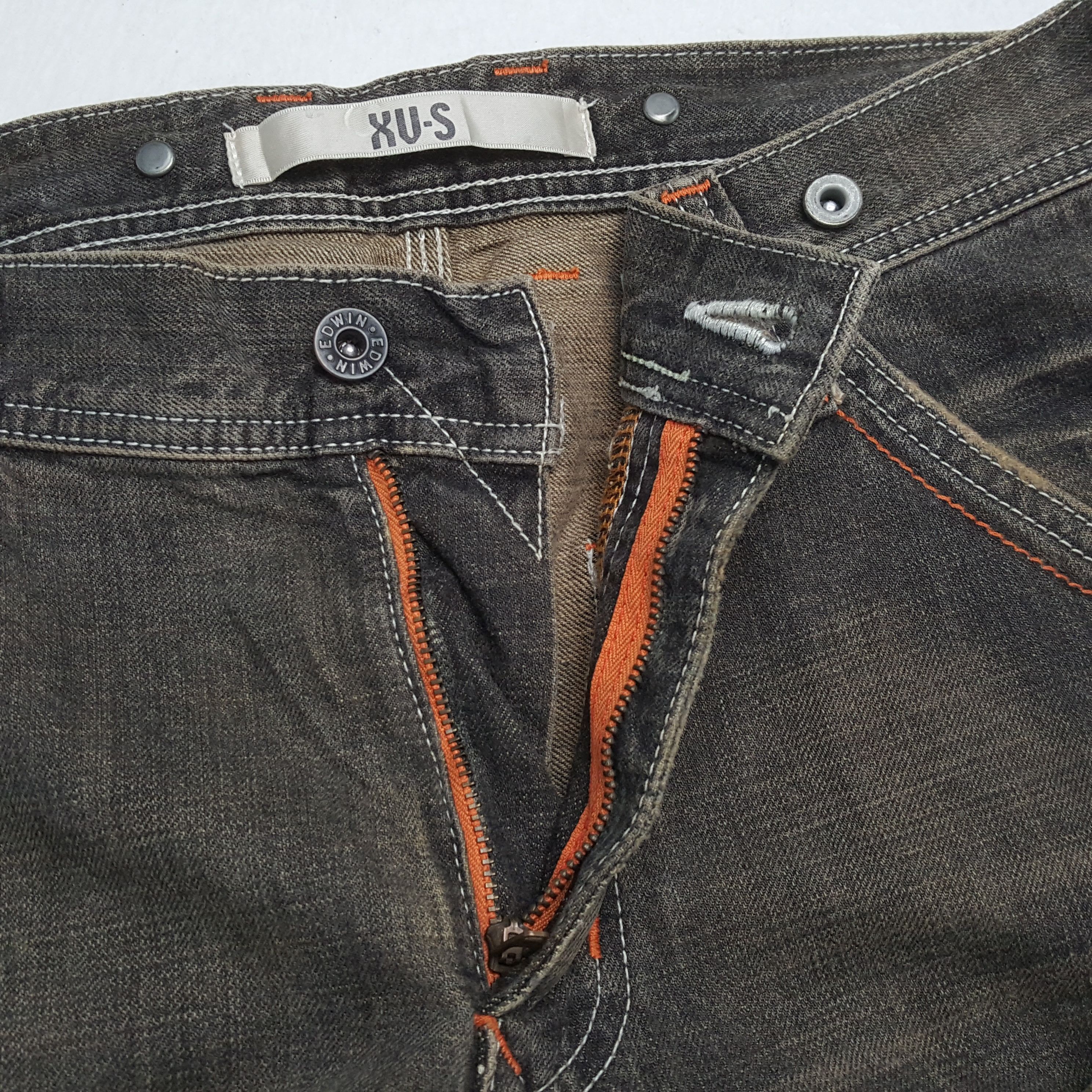 Edwin × Vintage EDWIN Streetwear Fashion Style Distressed Jeans Size US 33 - 12 Thumbnail