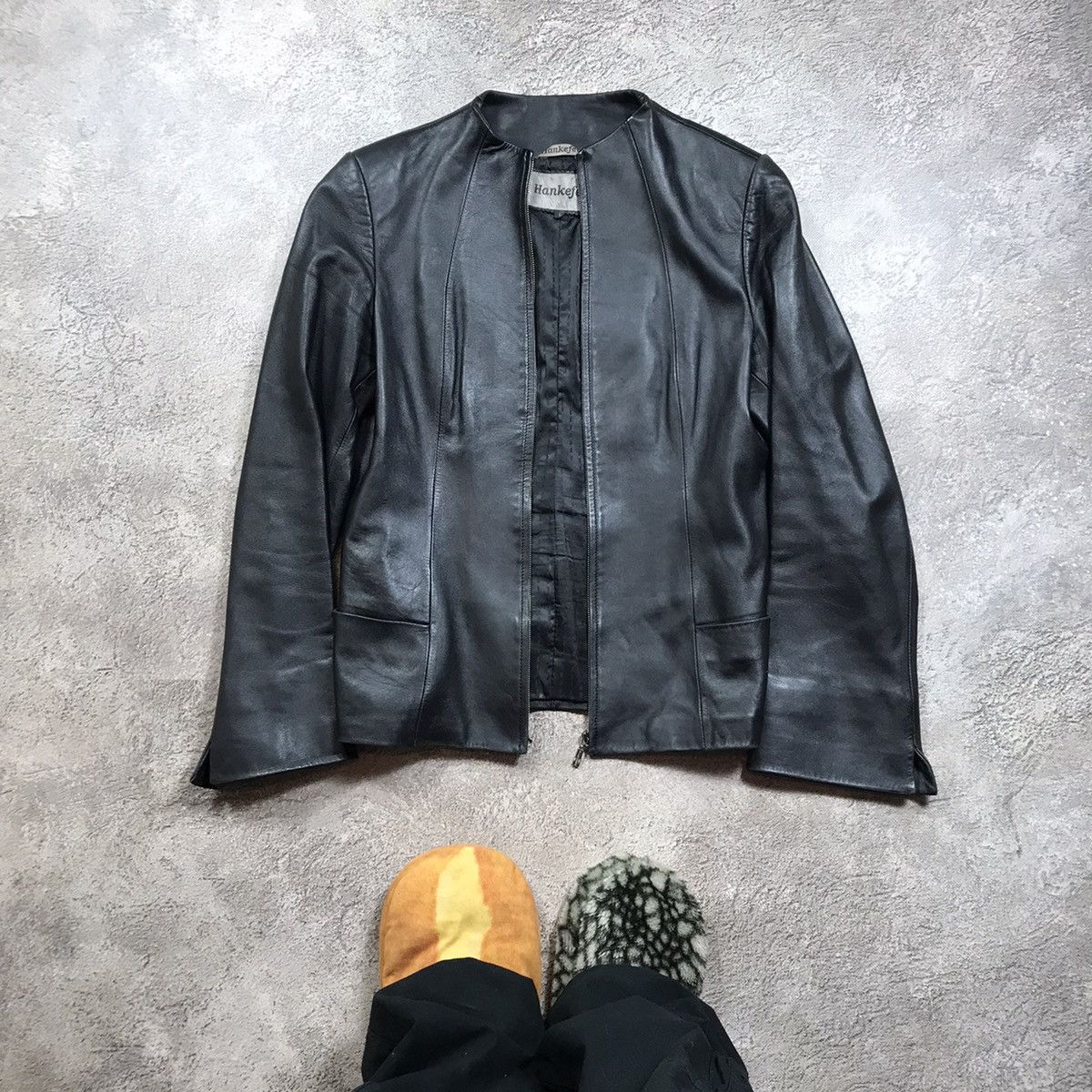 Vintage Vintage Y2K Faded Black Minimalist Blazer Streetwear Logo L Size L / US 10 / IT 46 - 1 Thumbnail