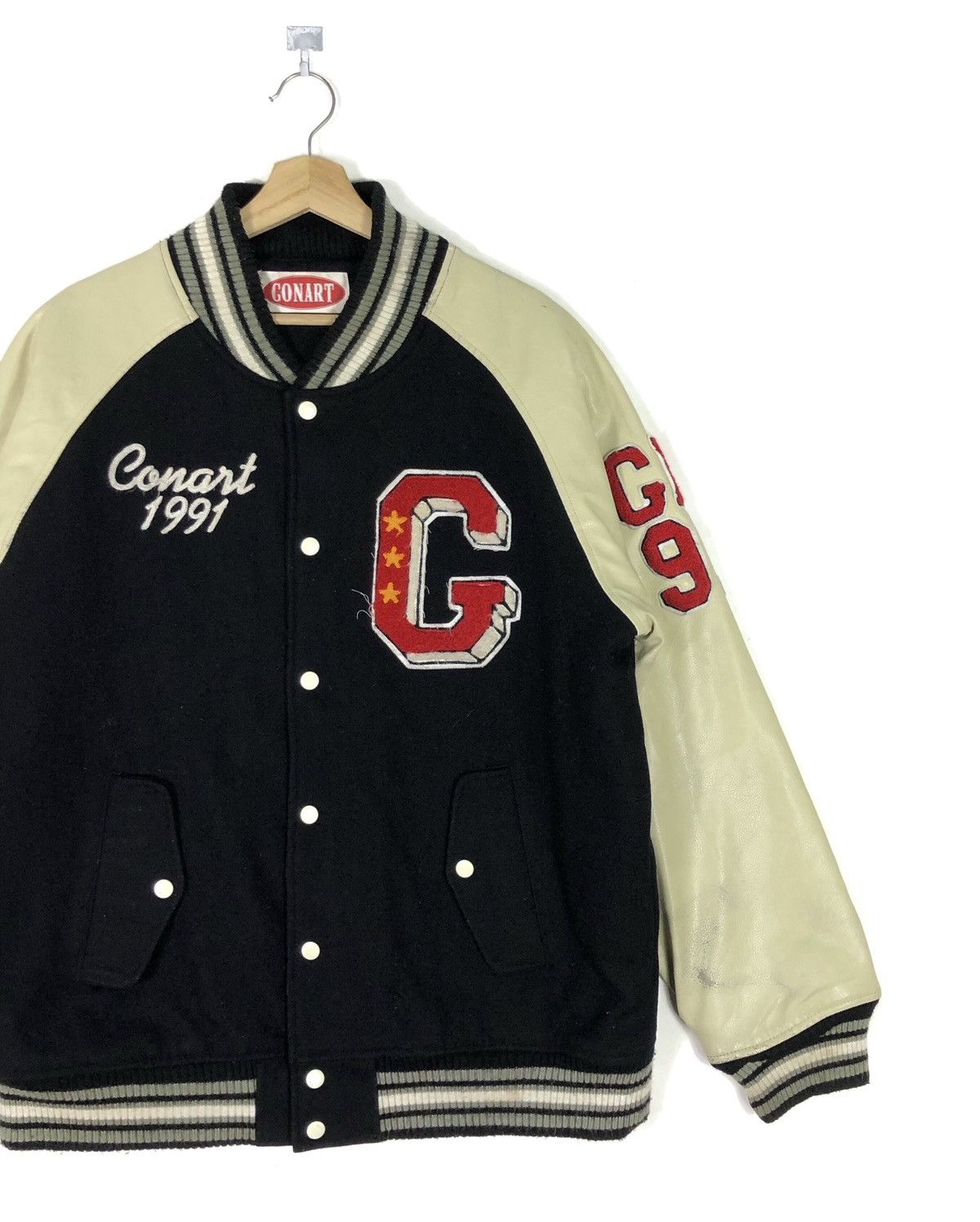 Vintage RARE🔥VINTAGE 1991 DISTRESS CONART WESTCOAST VARSITY JACKET Size US XL / EU 56 / 4 - 4 Thumbnail