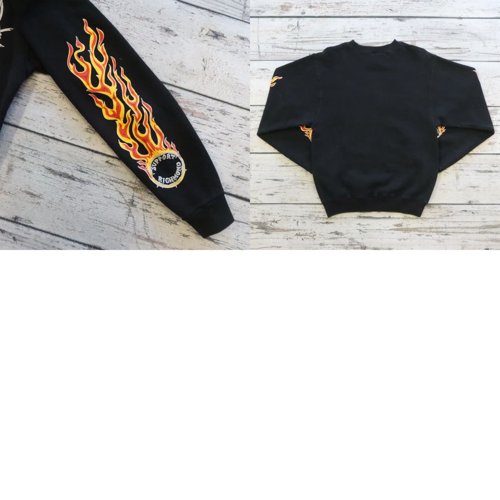 Fruit Of The Loom VINTAGE Richmond Crewneck Sweatshirt Men S Black 1981 Hells Angels Red & White Support Richmond Crewneck Sweatshirt Size US S / EU 44-46 / 1 - 9 Thumbnail