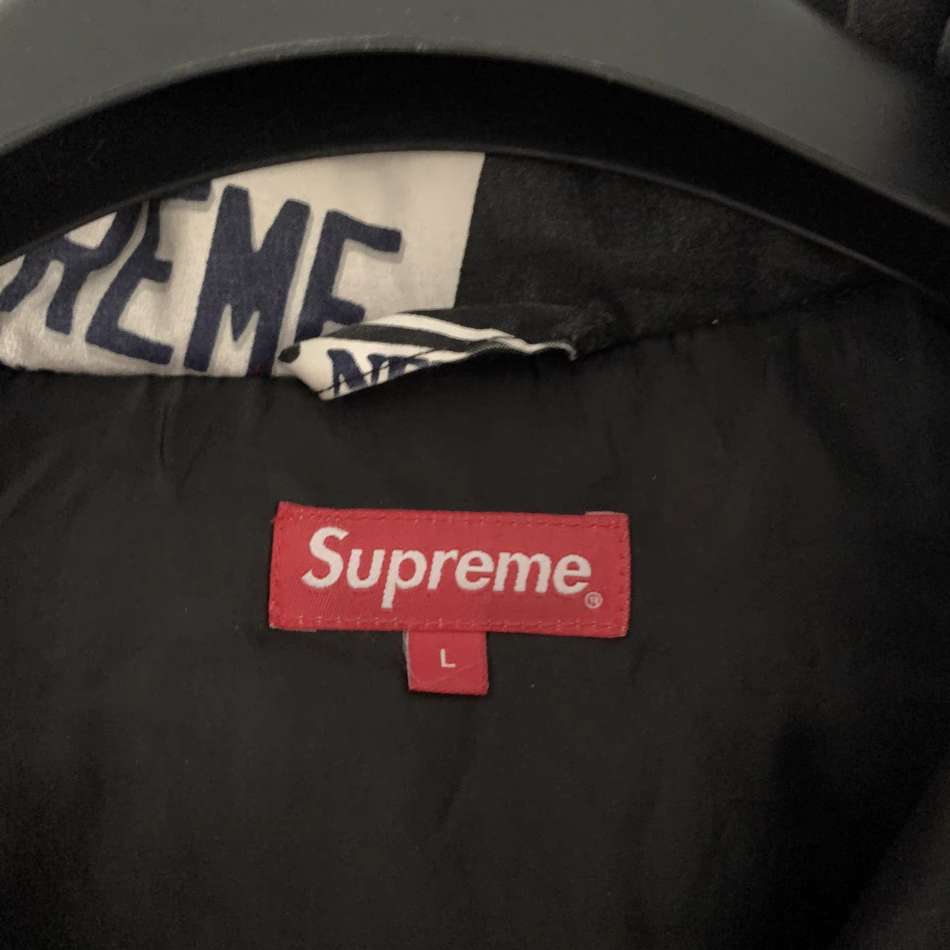 Supreme Supreme Black Logo Puffer Jacket Size US L / EU 52-54 / 3 - 3 Thumbnail