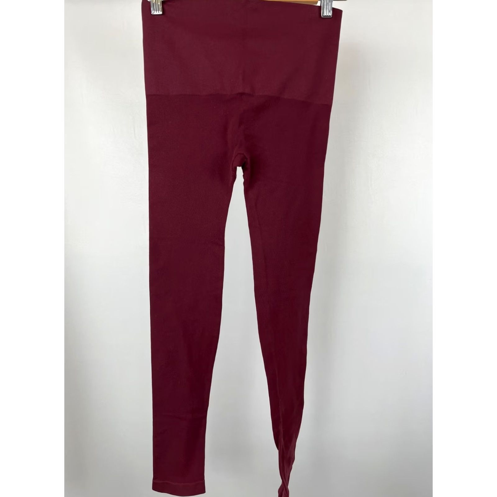 Spanx Spanx Star Power Leggings Womens M Maroon High Rise Stretch Pull On Pants Size 32" / US 10 / IT 46 - 4 Thumbnail