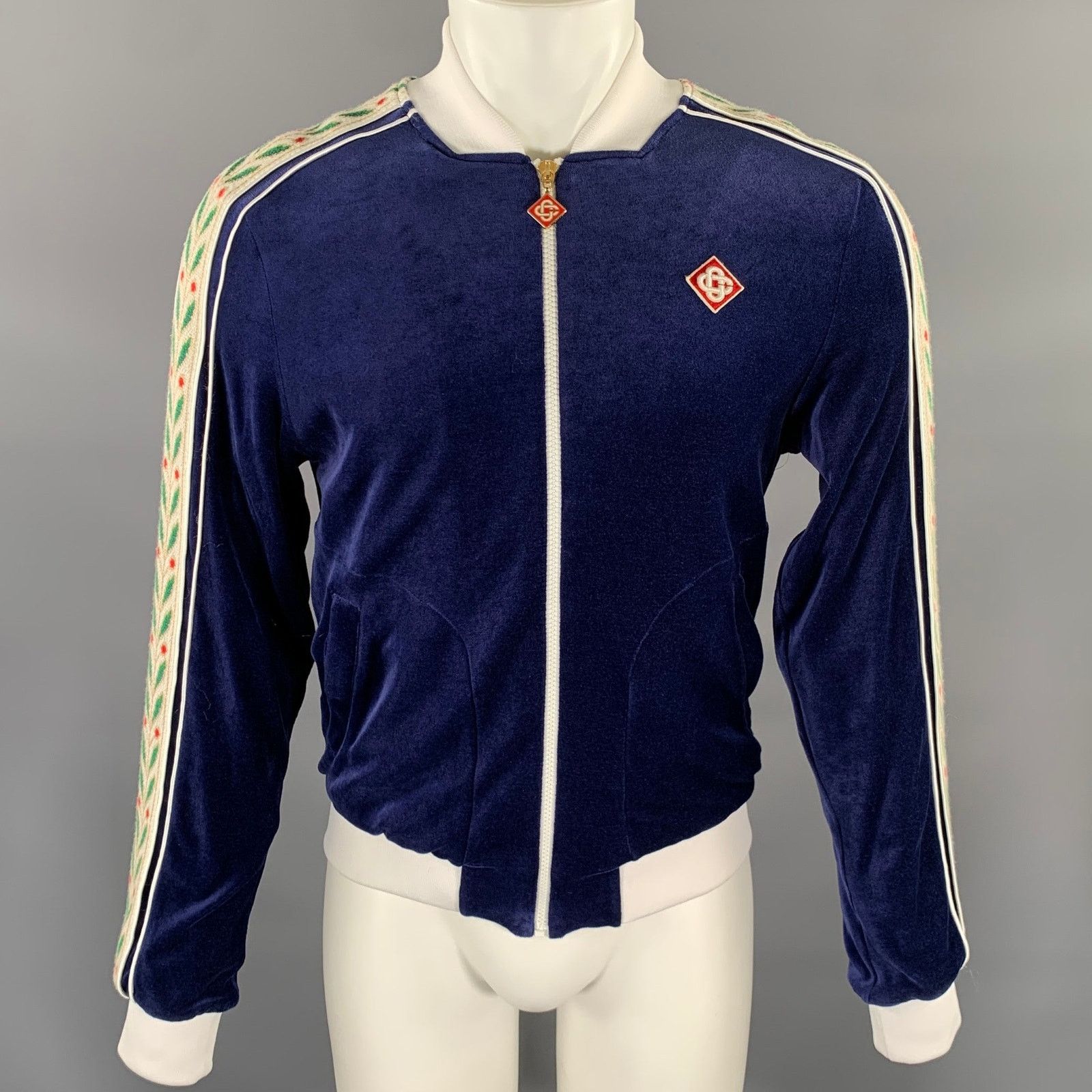 Casablanca CASABLANCA Size S Navy Cotton Blend Track Jacket Size US S / EU 44-46 / 1 - 1 Thumbnail