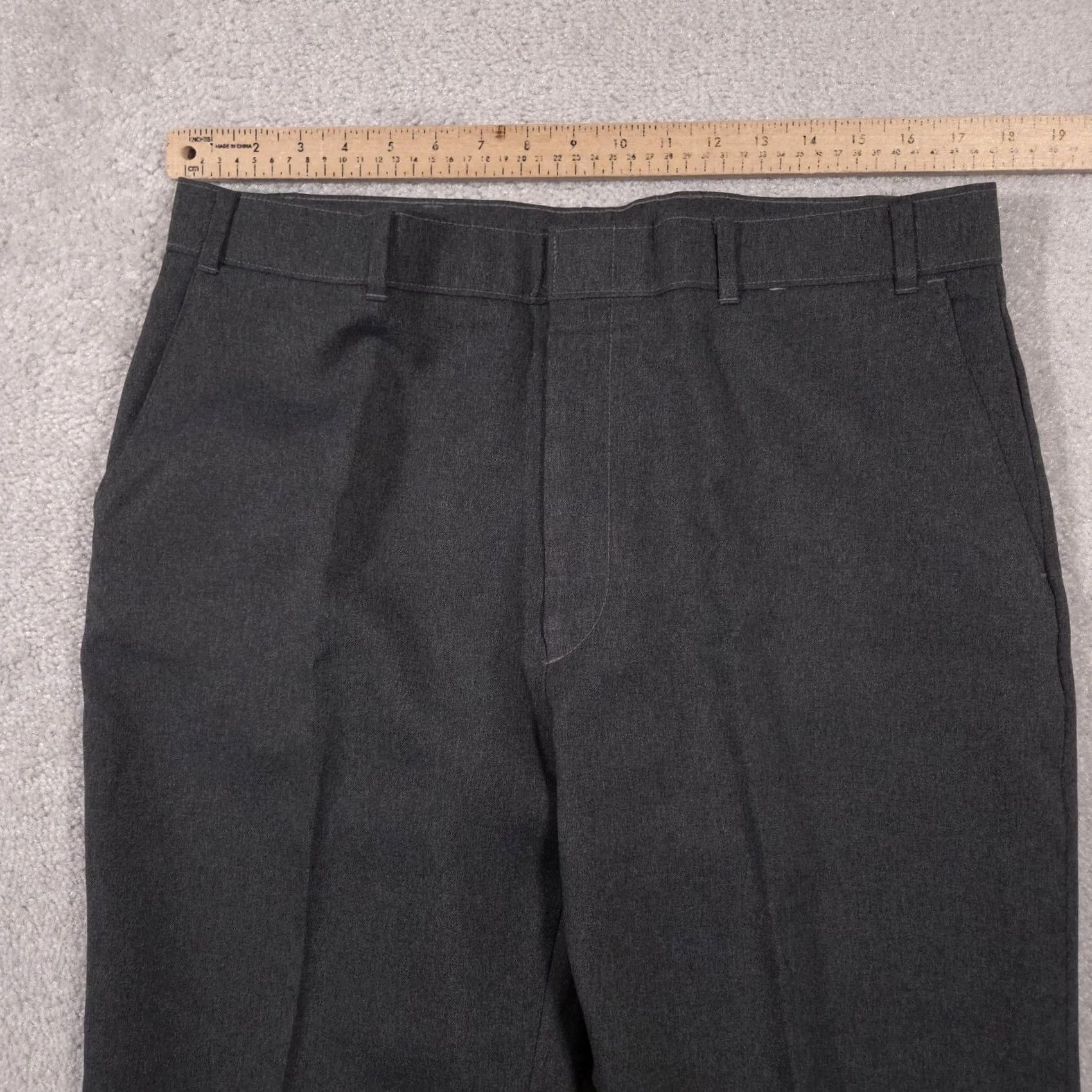 Vintage VINTAGE Montgomery Ward Dress Pants Mens 36x30 Gray Slacks Chinos 38 Inseam 30 Straight Classic 90s Mens Pants Size US 36 / EU 52 - 5 Thumbnail