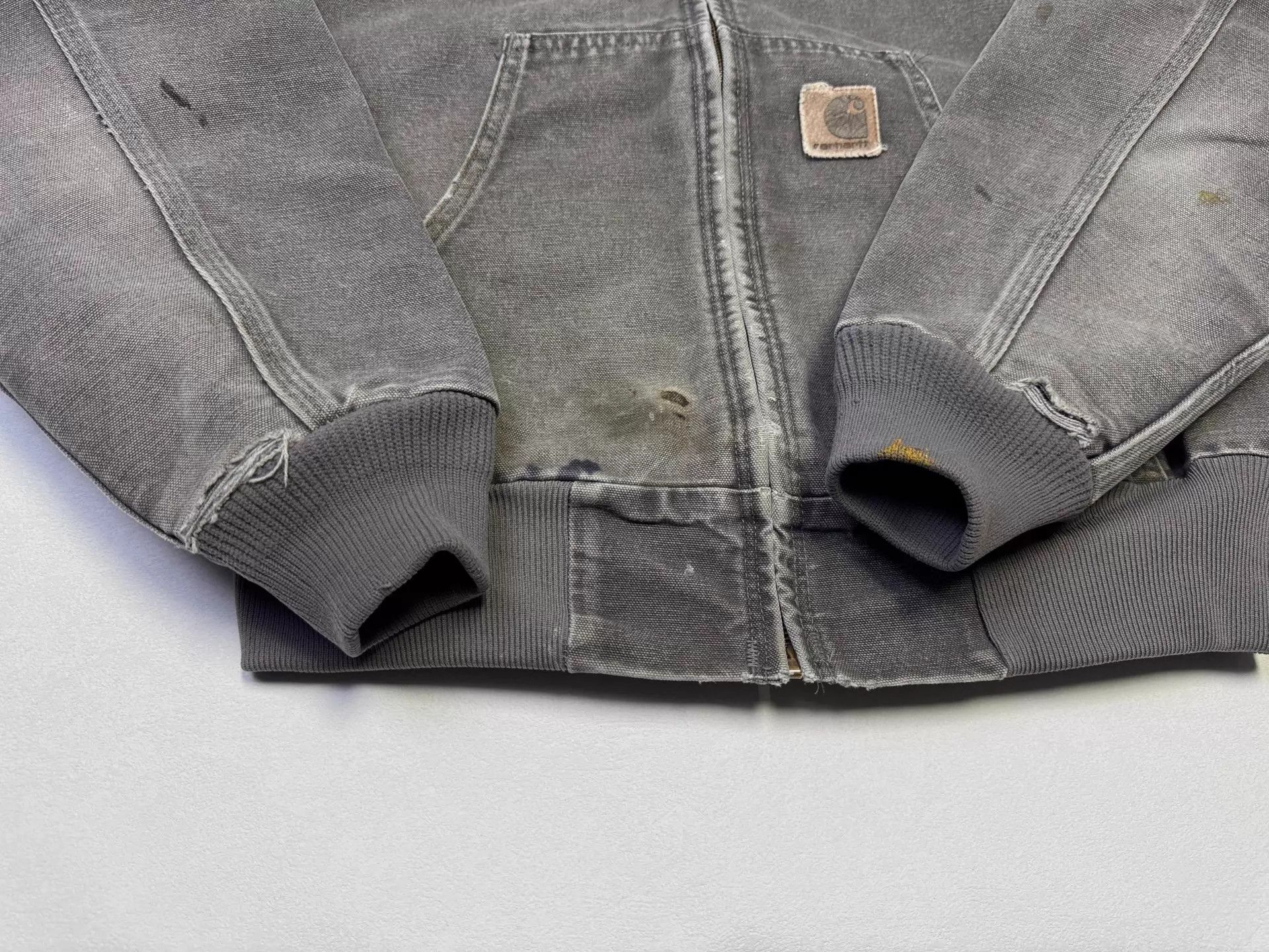 Carhartt Vintage Carhartt J06 Hooded Work Jacket Cement Gray M 2000 Size US M / EU 48-50 / 2 - 3 Thumbnail