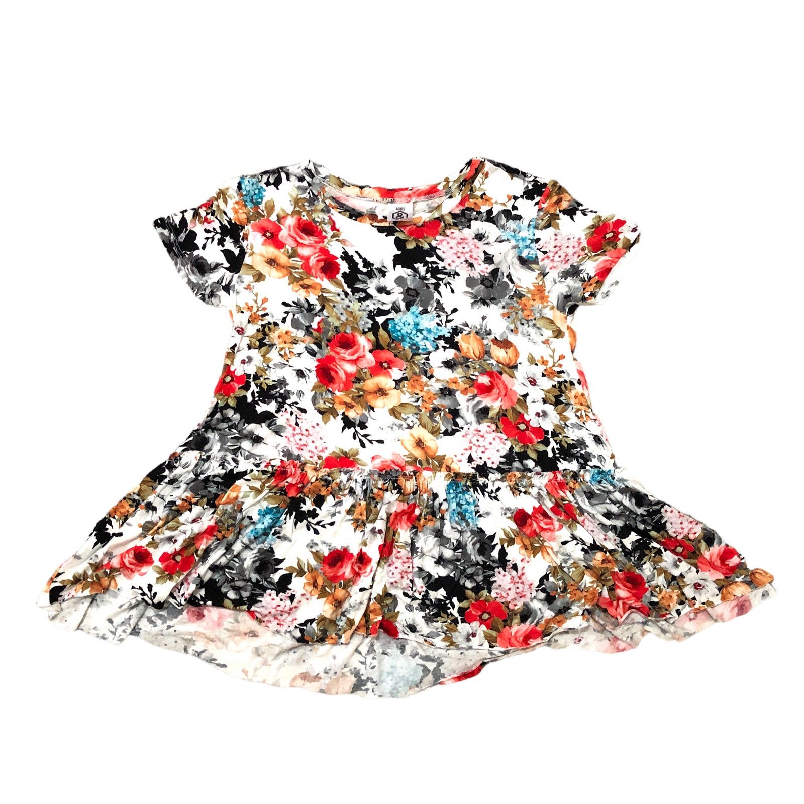 Other Agnes & Dora Soft Floral Relaxed Ruffle Hem Short Sleeve Top Size S / US 4 / IT 40 - 10 Thumbnail