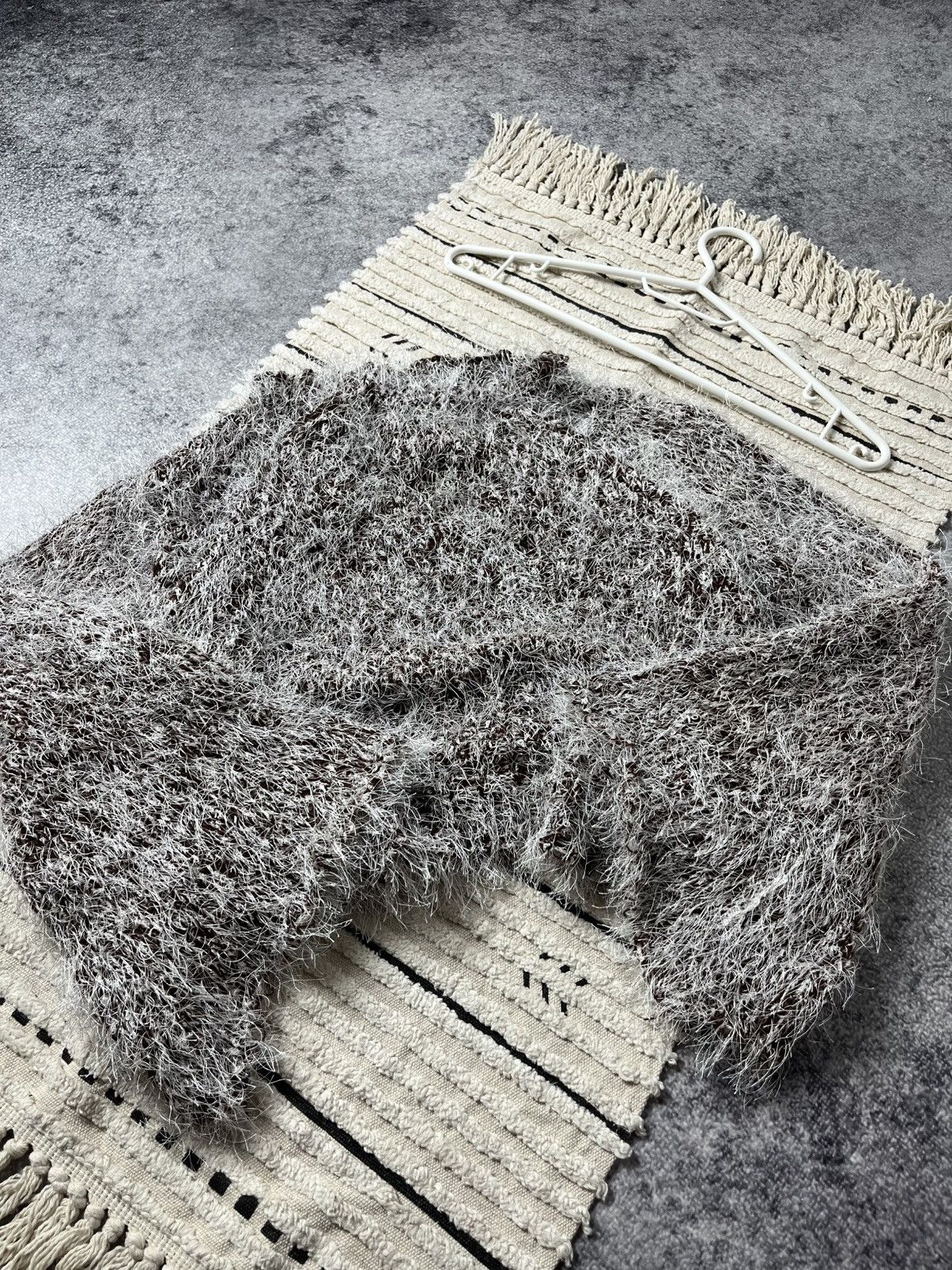 Hysteric Glamour 🔥00'S RICK OWENS VIBE FAUX FUR MOHAIR CROPPED SWEATER 00'S Size US S / EU 44-46 / 1 - 13 Thumbnail