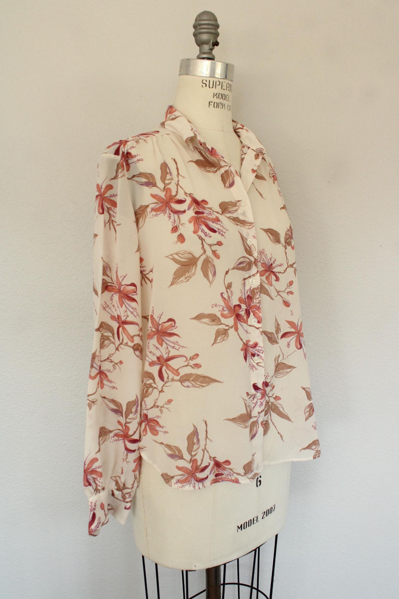 Vintage Vintage 1970s Shirt, Campus Casuals Floral Print Button Down Size L / US 10 / IT 46 - 10 Thumbnail