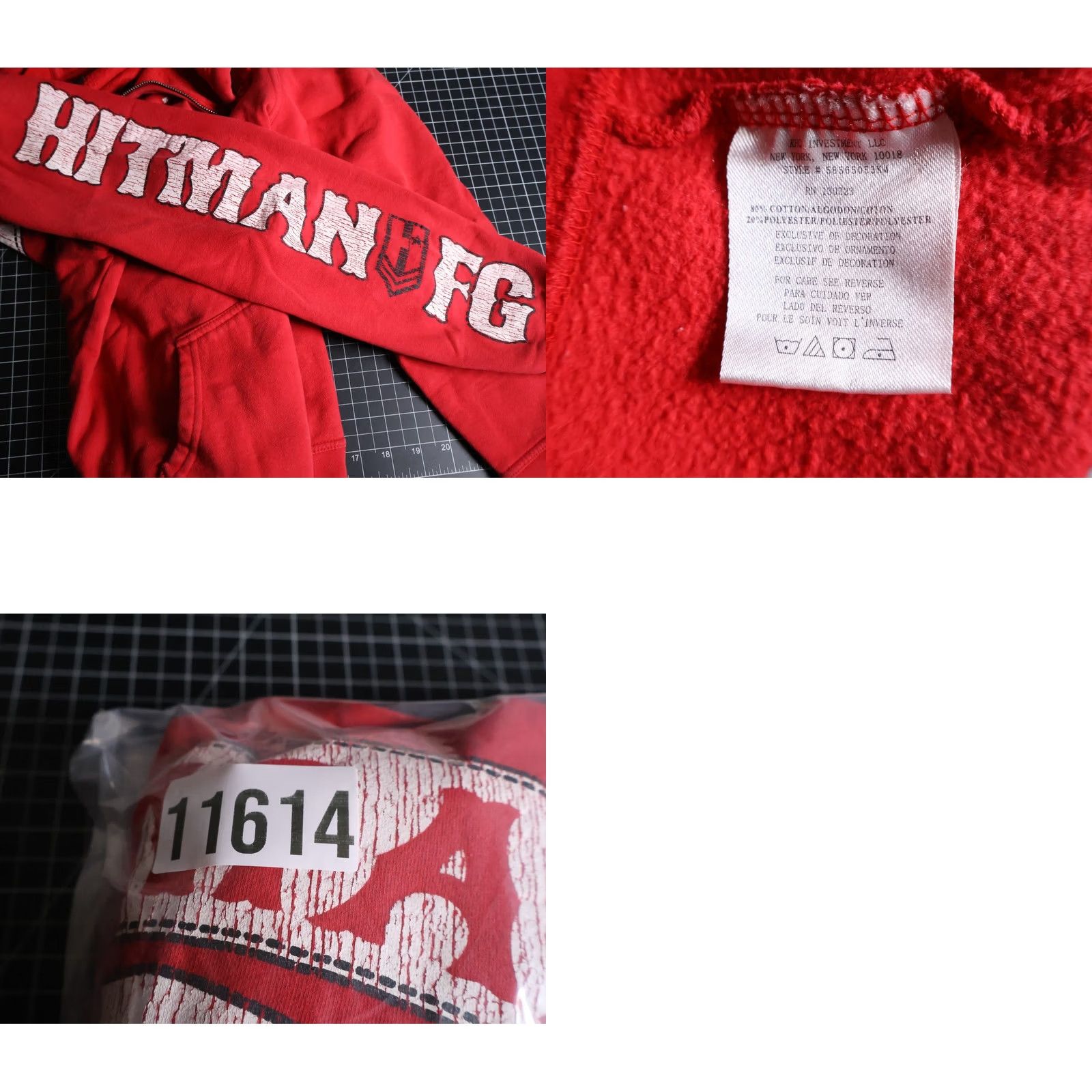 Doublet Hitman Fight Gear Hoodie Men's Small Red Zip Sweatshirt Graphic Print Skull Full Zip Pockets Heavyweight Crew Neck Size US S / EU 44-46 / 1 - 9 Thumbnail