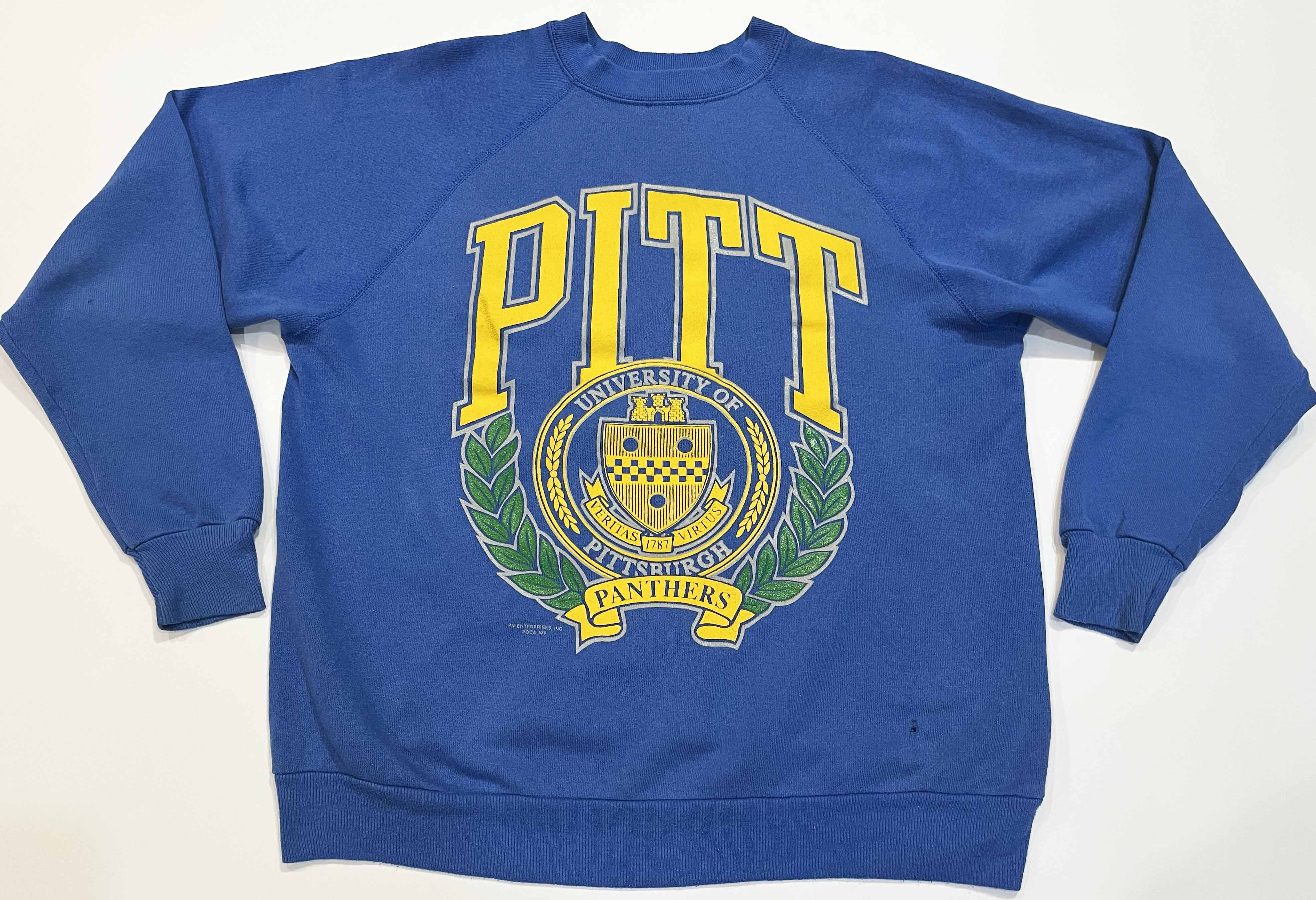 NCAA × Vintage Vintage NCAA Pittsburgh Panthers Pitt University Sweatshirt Size US M / EU 48-50 / 2 - 1 Thumbnail