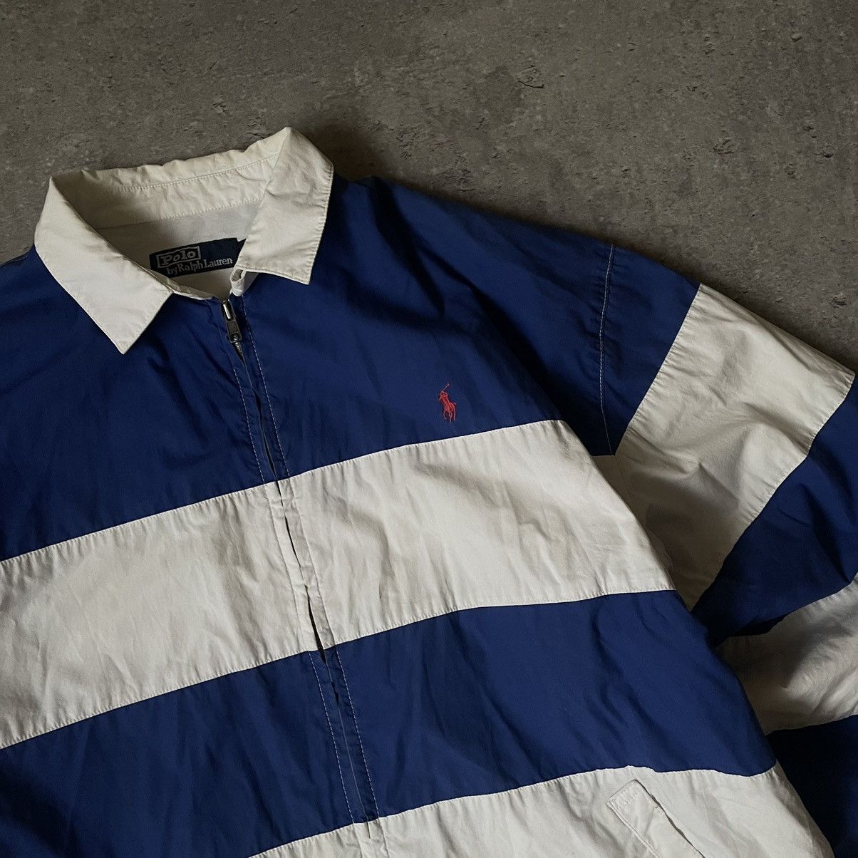 Polo Ralph Lauren × Ralph Lauren × Vintage Vintage Faded Polo Ralph Lauren Bomber Coach Jacket Size US L / EU 52-54 / 3 - 2 Thumbnail