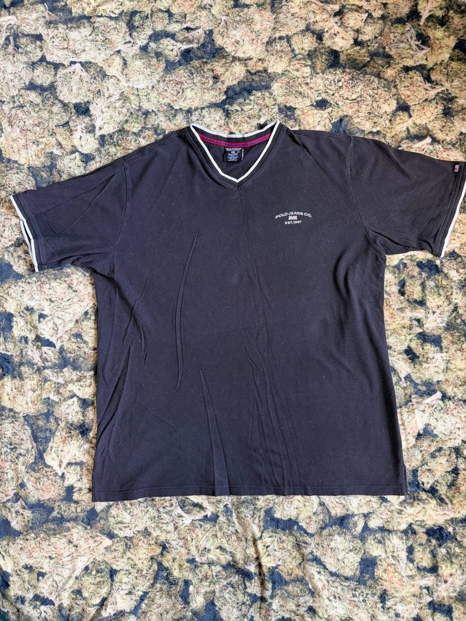 Polo Ralph Lauren *Vintage*Polo Ralph Lauren black V neck short-sleeved shirt Size US XXL / EU 58 / 5 - 1 Thumbnail