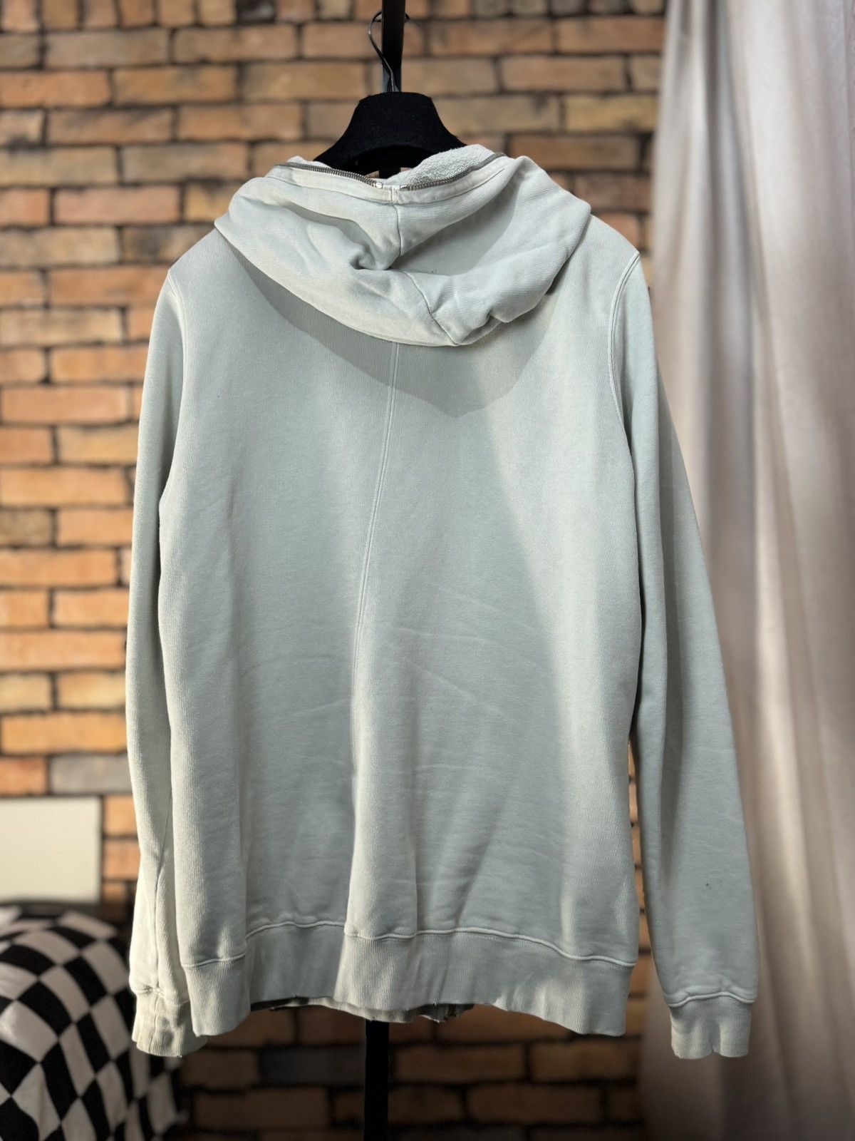 Rick Owens Drkshdw $739 GIMP HOODIE PEARL WHITE FULL ZIP CHALK HOODIE SWEATER Size US L / EU 52-54 / 3 - 2 Thumbnail