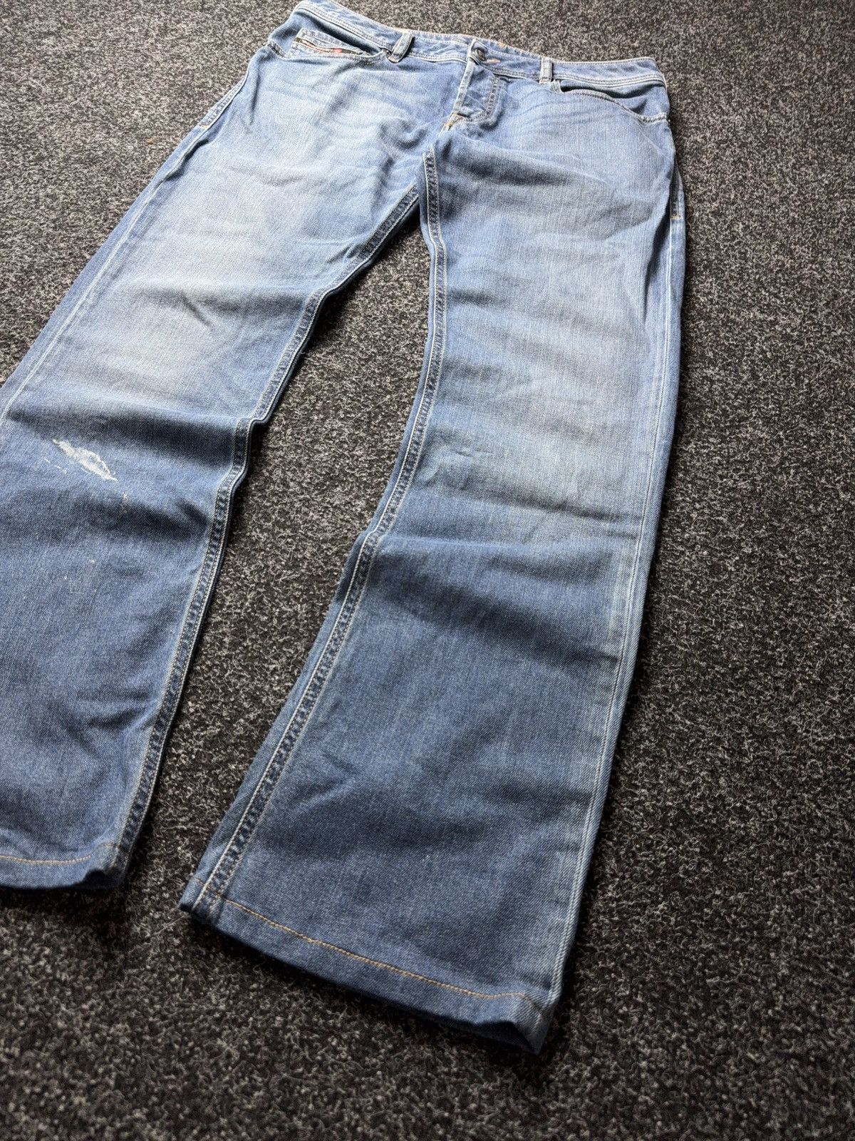 Diesel Vintage Luxury 00s Diesel Distressed Zatiny Jeans Y2K Denim Size US 33 - 3 Thumbnail