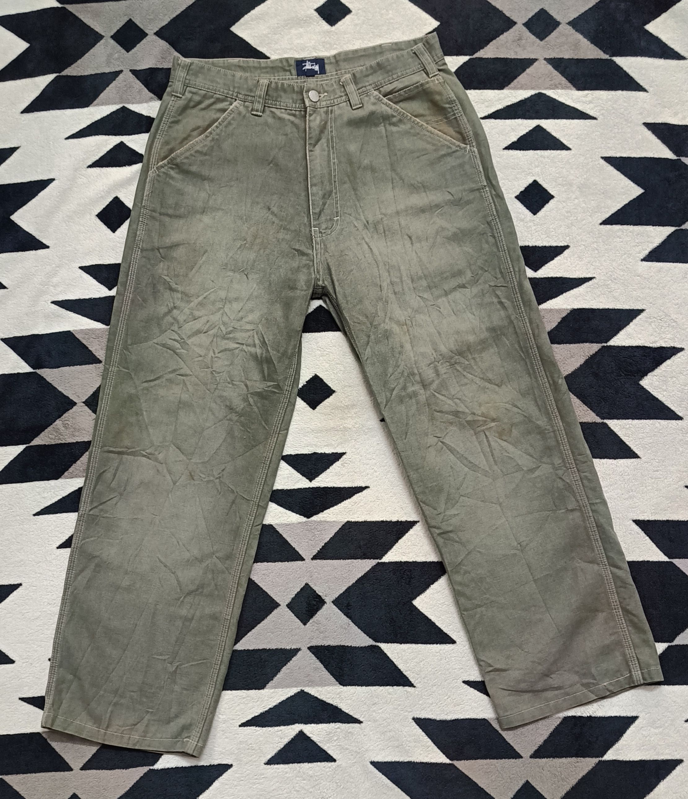 Stussy 🔥🔥 Rare Stussy Carpenters Army Green Pant Size US 32 / EU 48 - 1 Thumbnail