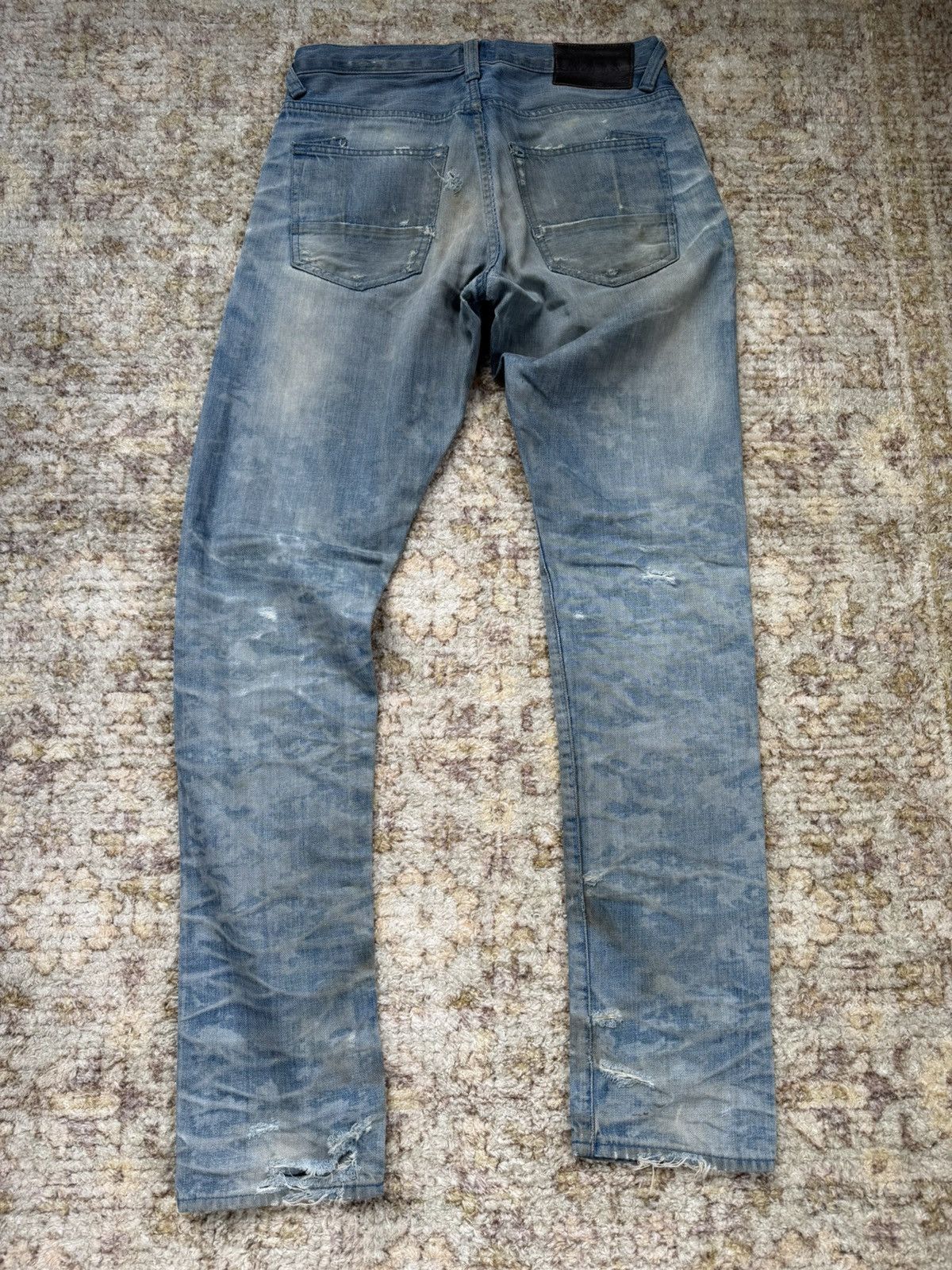 Prps PRPS Acid Wash Denim – Heavily Worn – Natural Rips & Fades Size US 30 / EU 46 - 1 Thumbnail