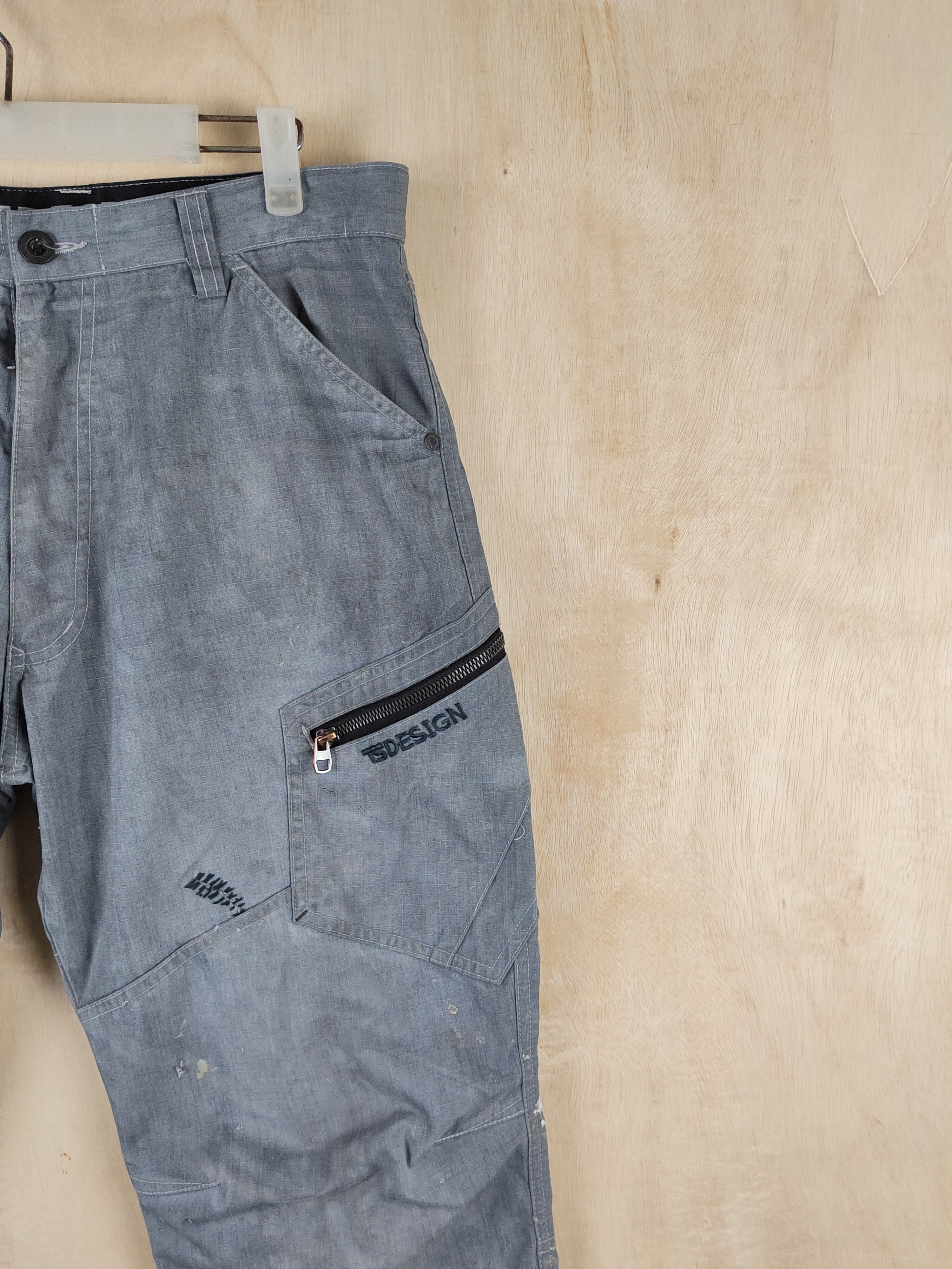 Japanese Brand TS Design Gray Faded Multipocket Tactical Cargo Pants #S2472 Size US 34 / EU 50 - 7 Thumbnail