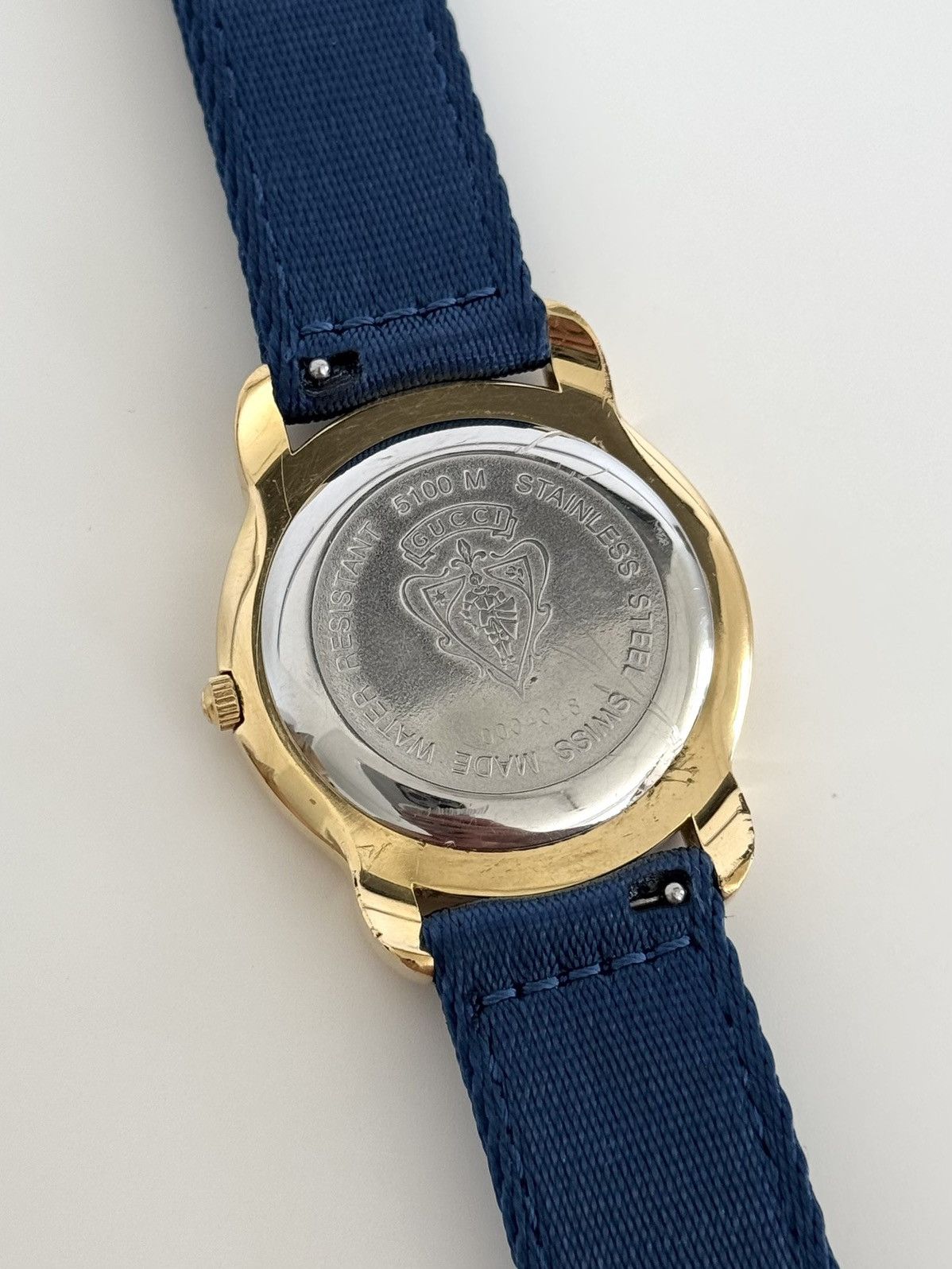 Gucci ★0% TAX★ GUCCI 18K GOLD PLATED ART DECO 5100M WATCH 90S Size ONE SIZE - 7 Thumbnail