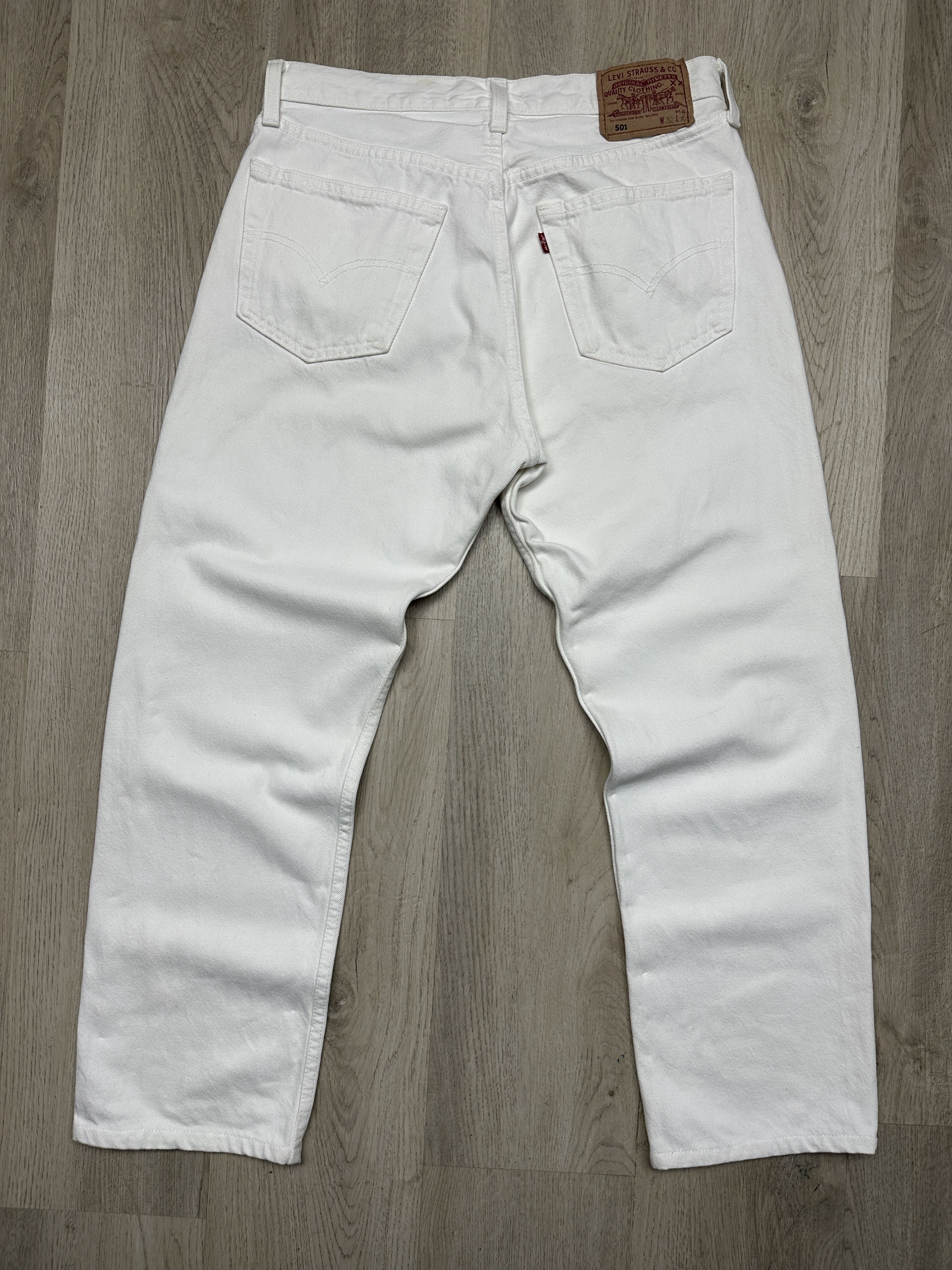 Levi's Levi's 501 90s Vintage White Denim Pants Jeans Size US 32 / EU 48 - 1 Thumbnail