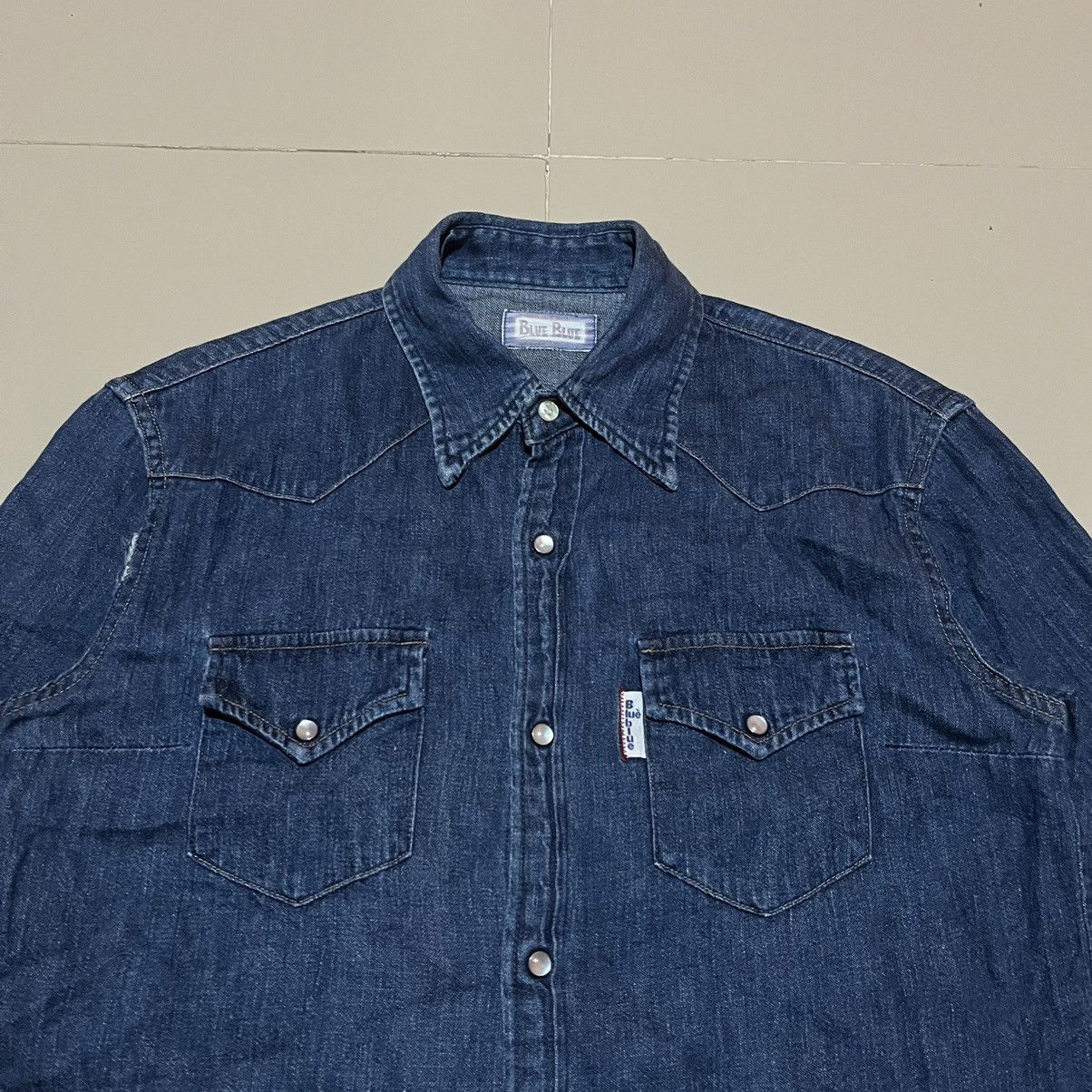 Blue Blue Japan Blue Blue Snap Button Western Shirt Size US M / EU 48-50 / 2 - 2 Thumbnail
